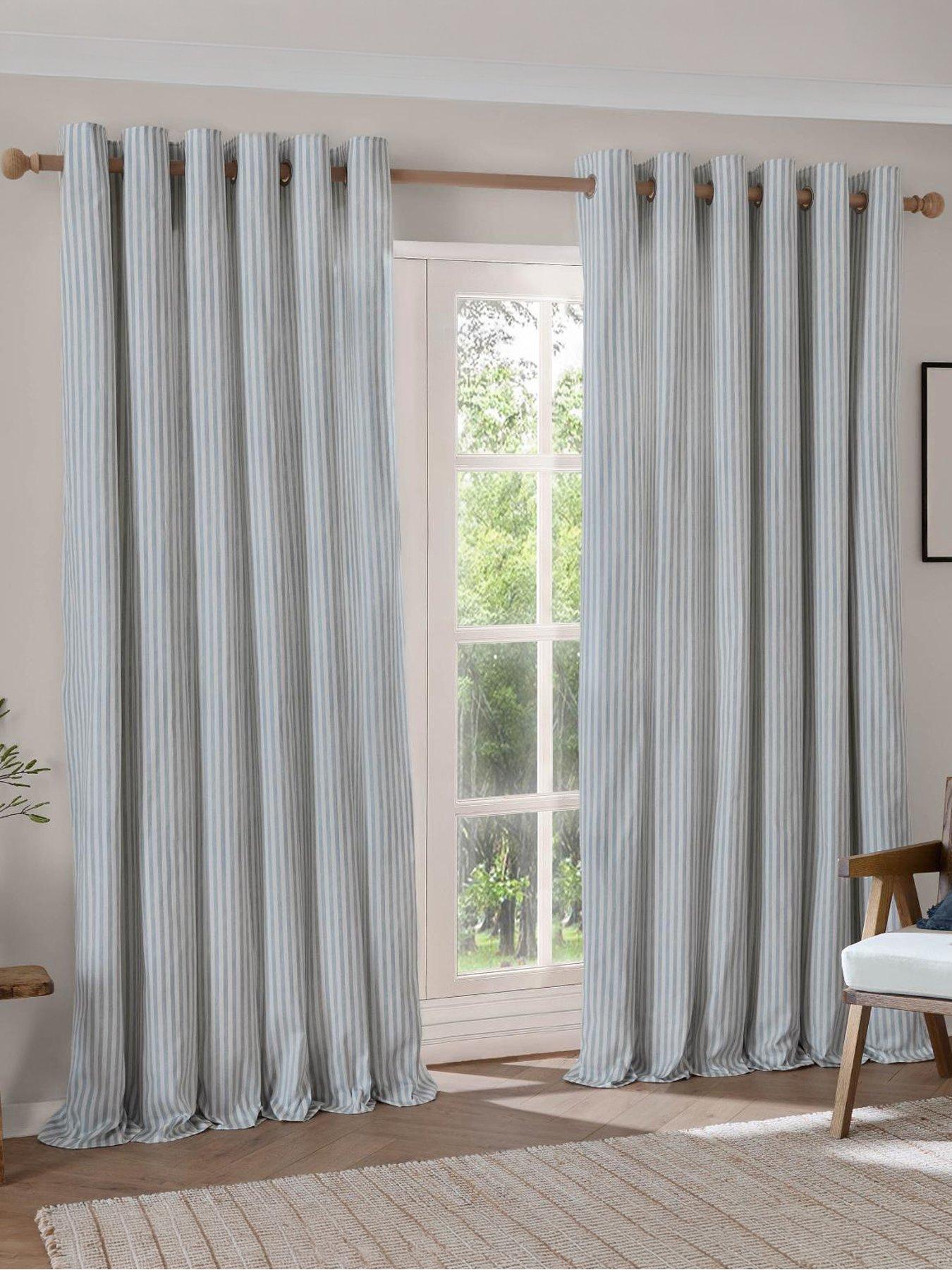 Image 2 of 7 of Yard Hebden Eyelet Curtains Mineral Blue