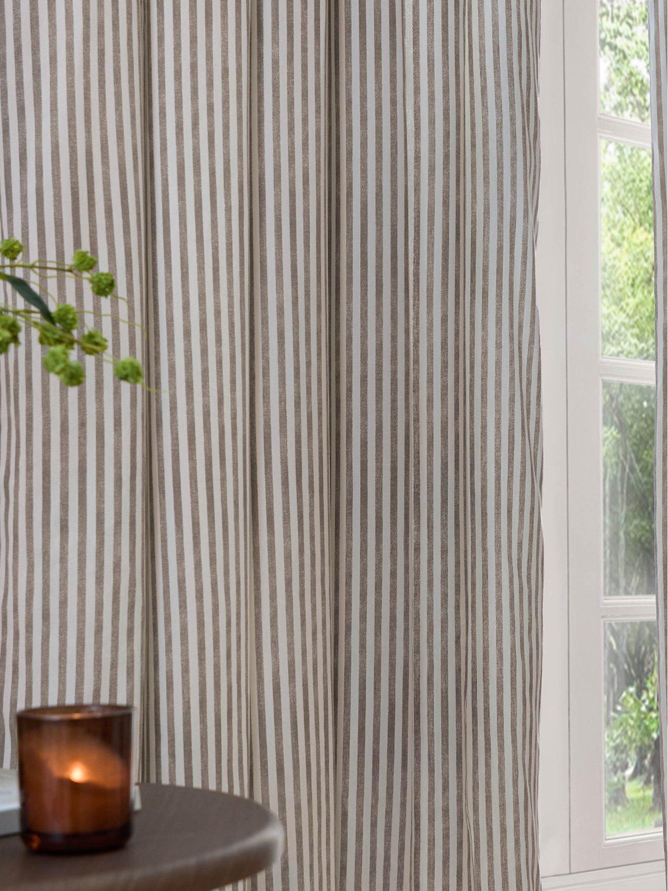  image of yard-hebden-stripe-eyelet-curtains