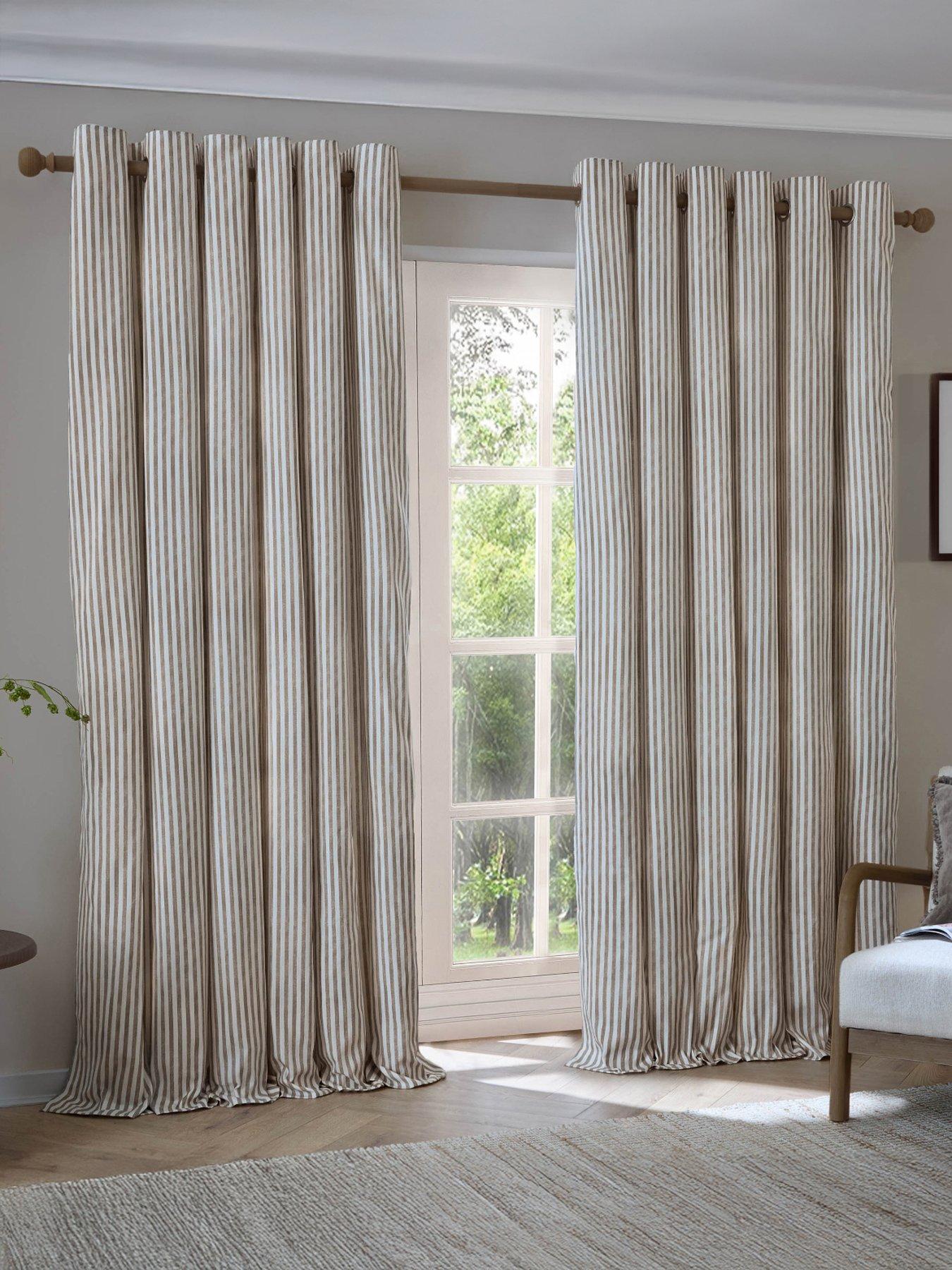 Yard Hebden Stripe Blackout Eyelet Curtains