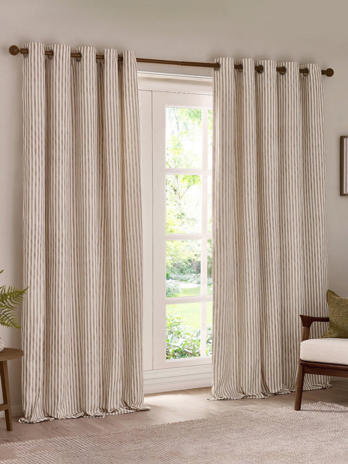 Yard Hebden Stripe Blackout Eyelet Curtains