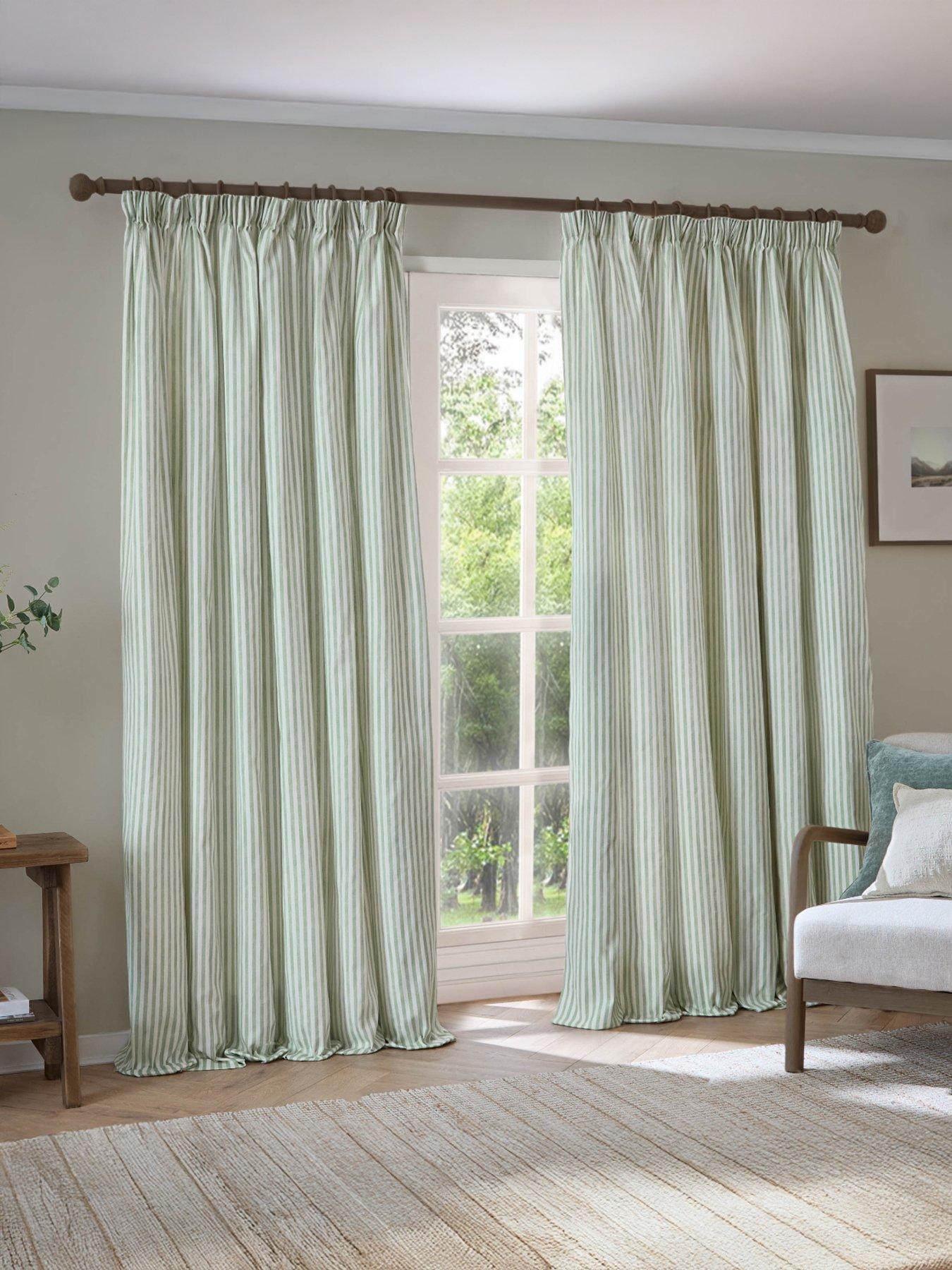 Yard Hebden Pencil Pleat Curtains Eucalyptus