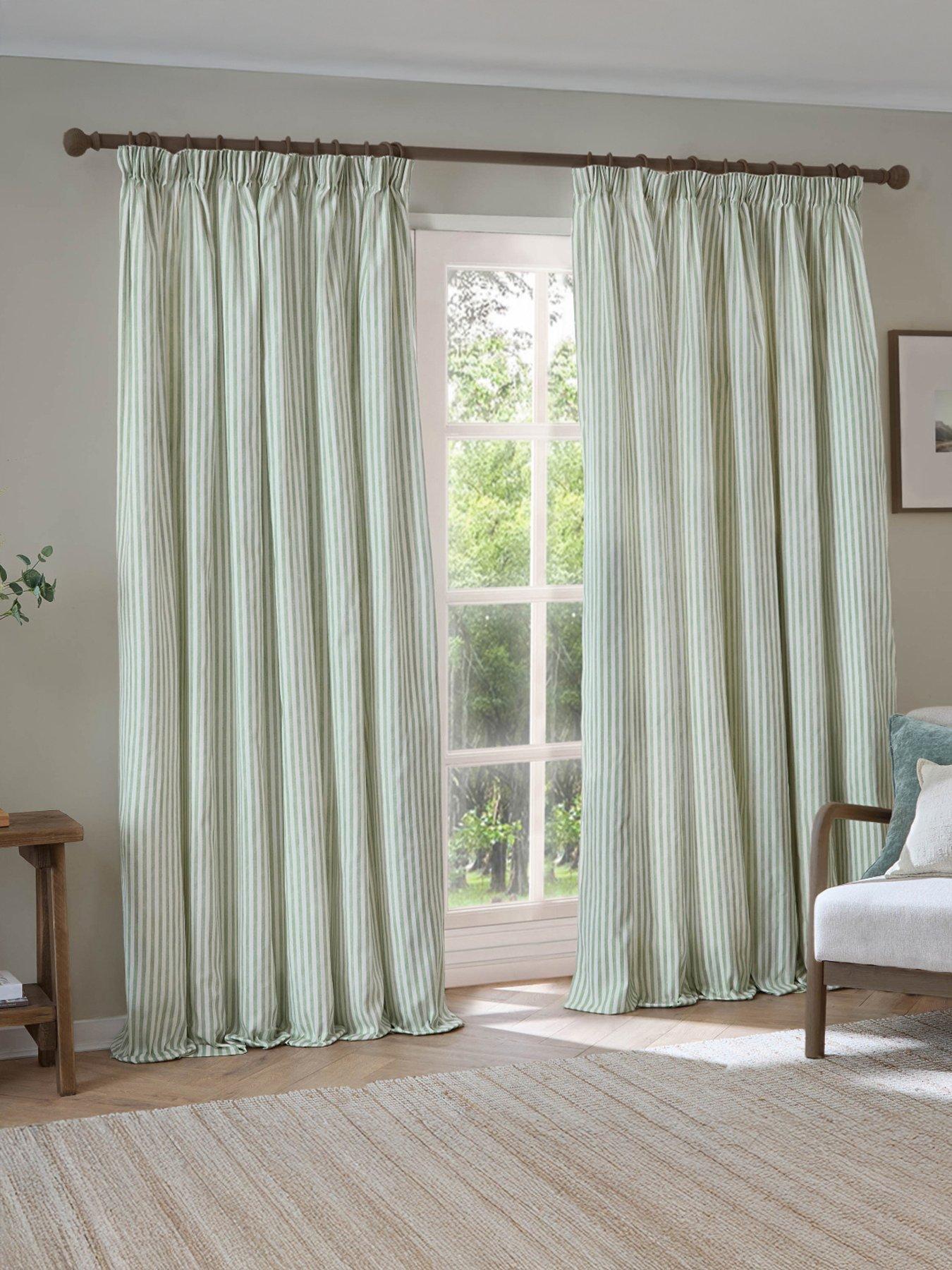 Yard Hebden Stripe Blackout Pencil Pleat Curtains