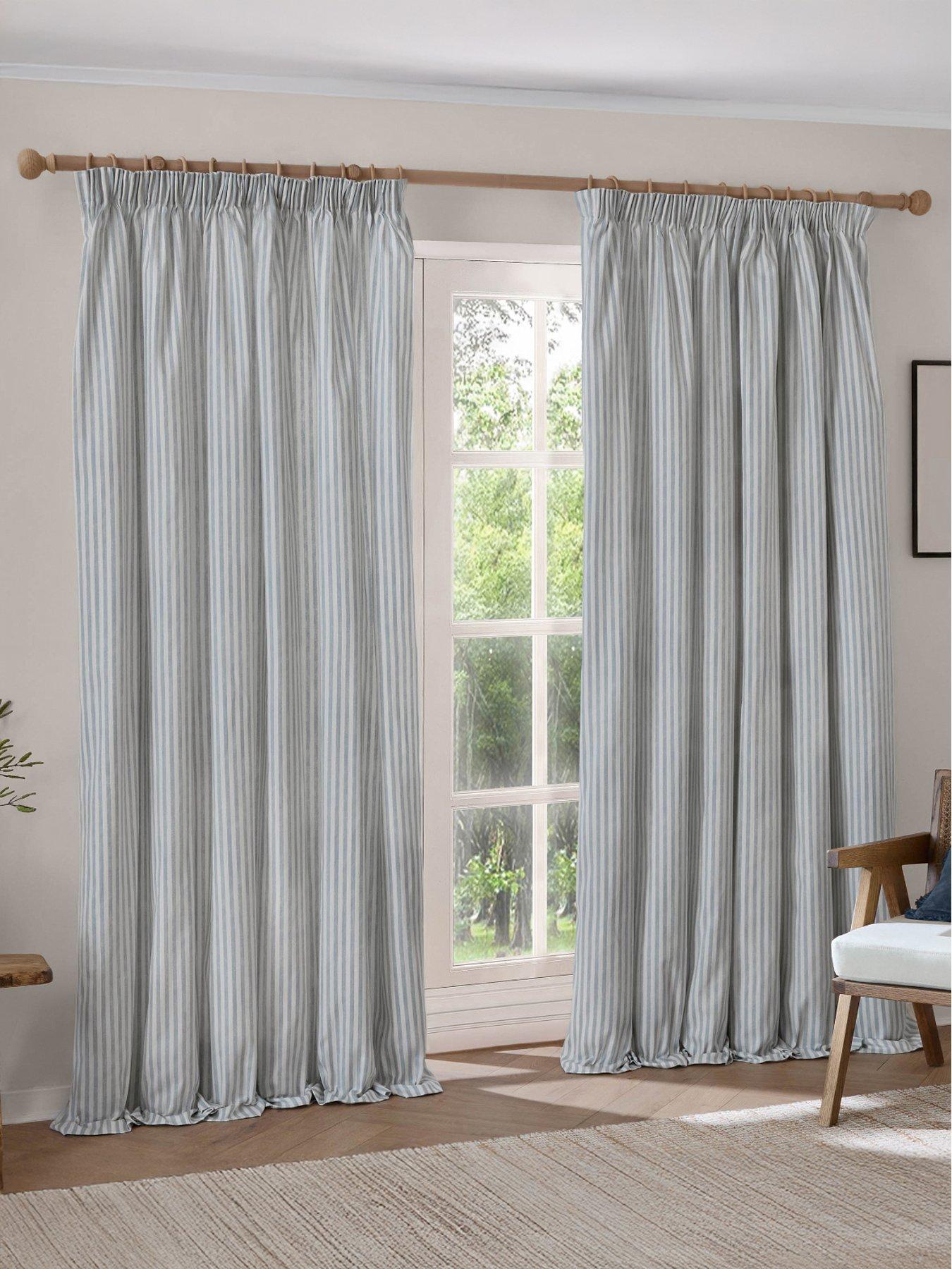 Yard Hebden Stripe Blackout Pencil Pleat Curtains