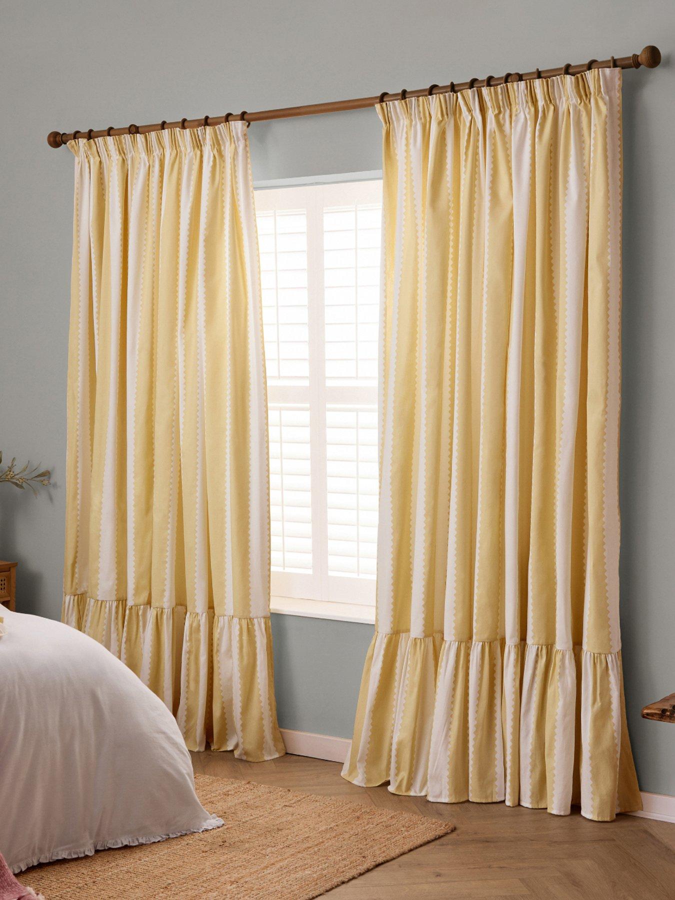Wylder Birdie Stripe Pencil Pleat Curtains