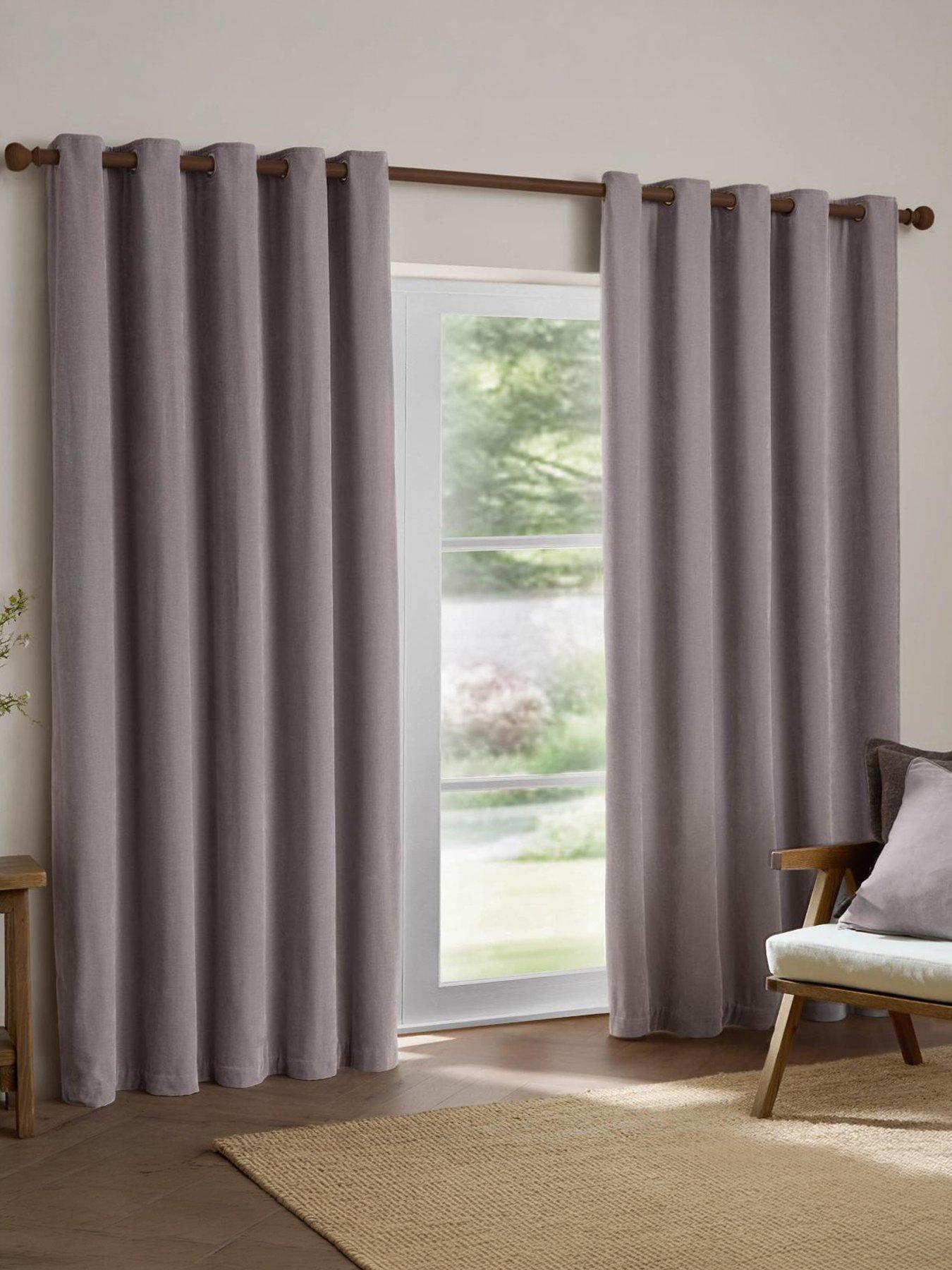 Yard Heavyweight Chenille Eyelet Curtains