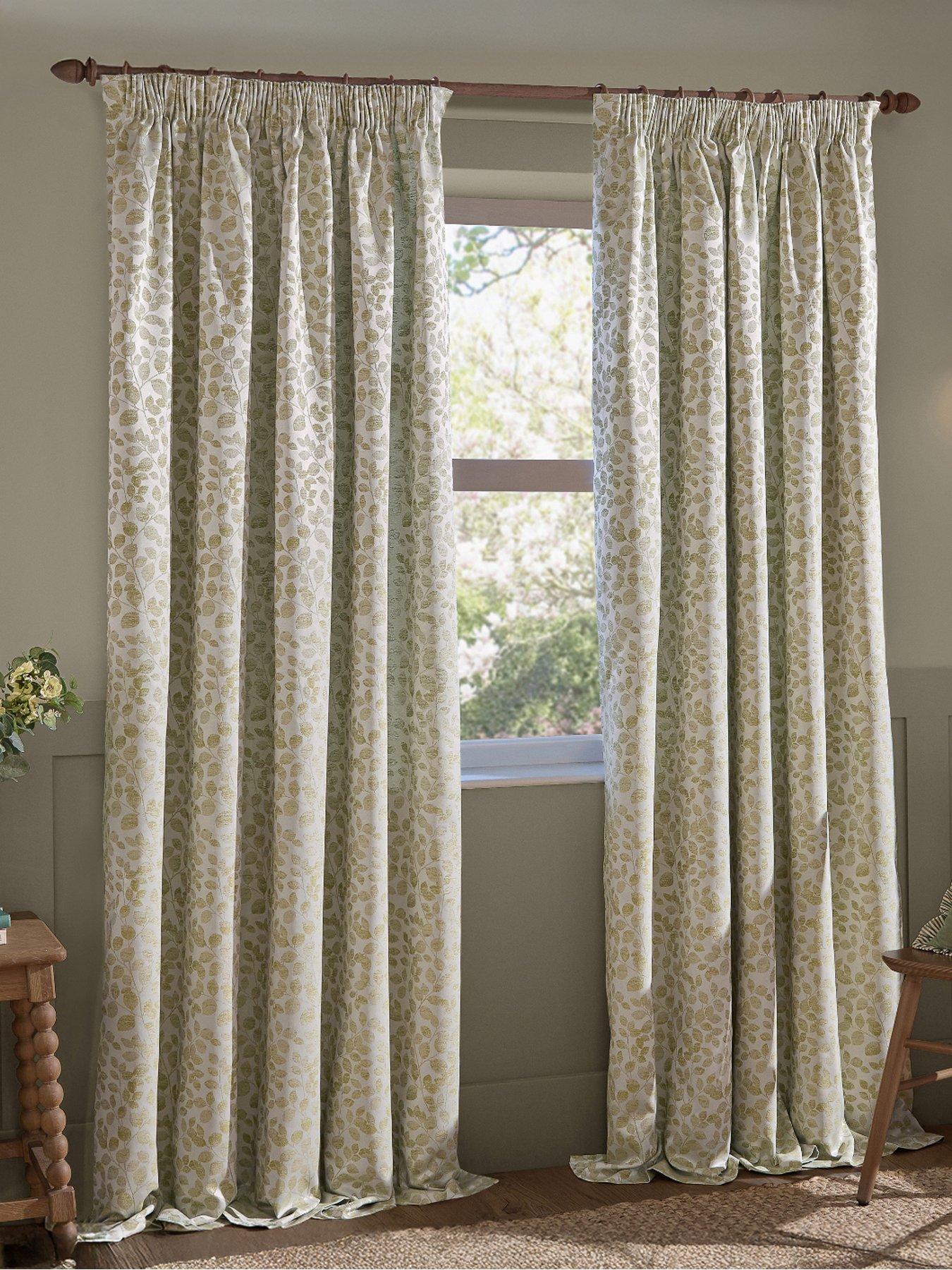 Wylder Grace Leaf Pencil Pleat Curtains