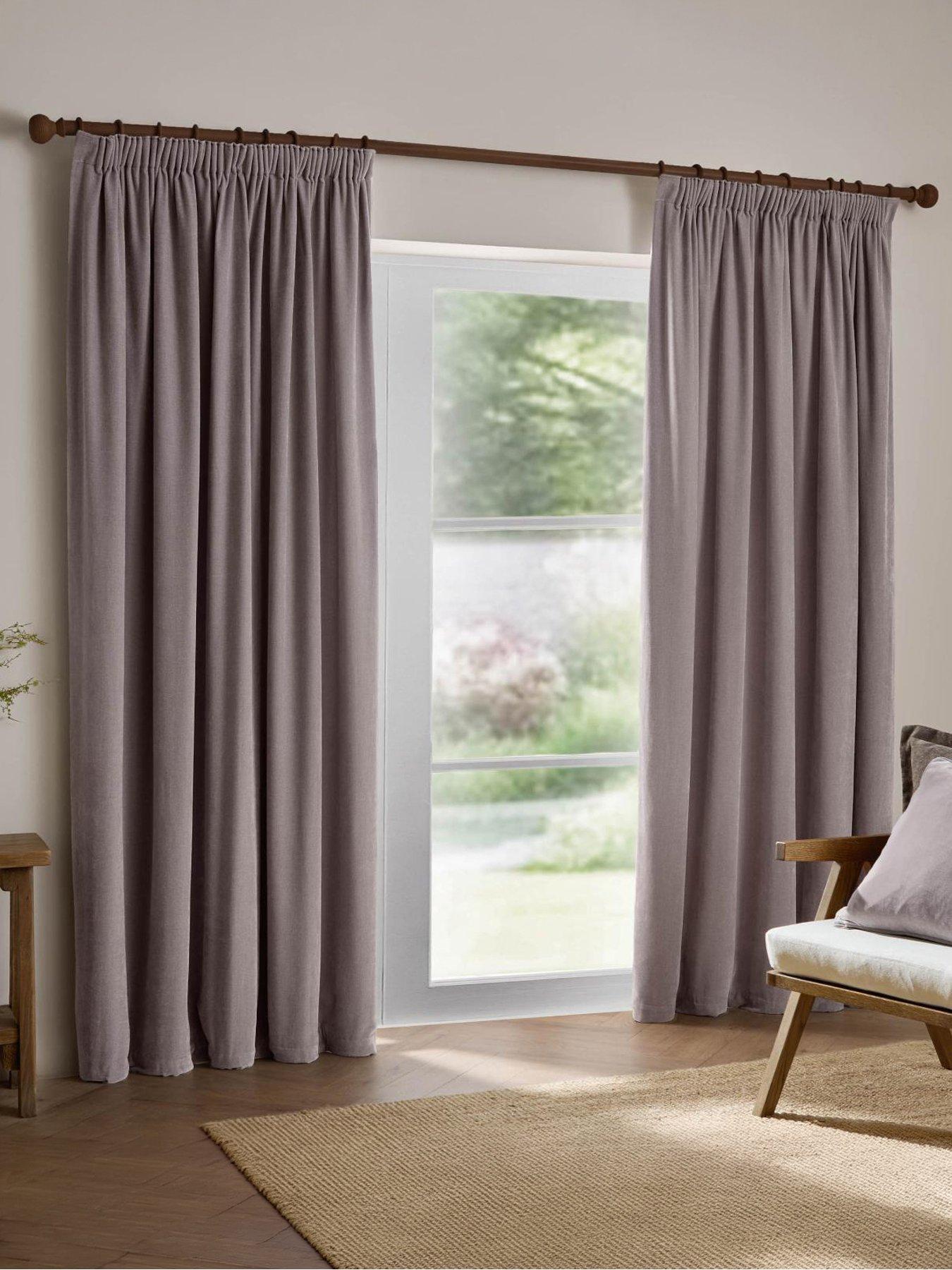 Yard Heavy Chenille Pencil Pleat Curtains