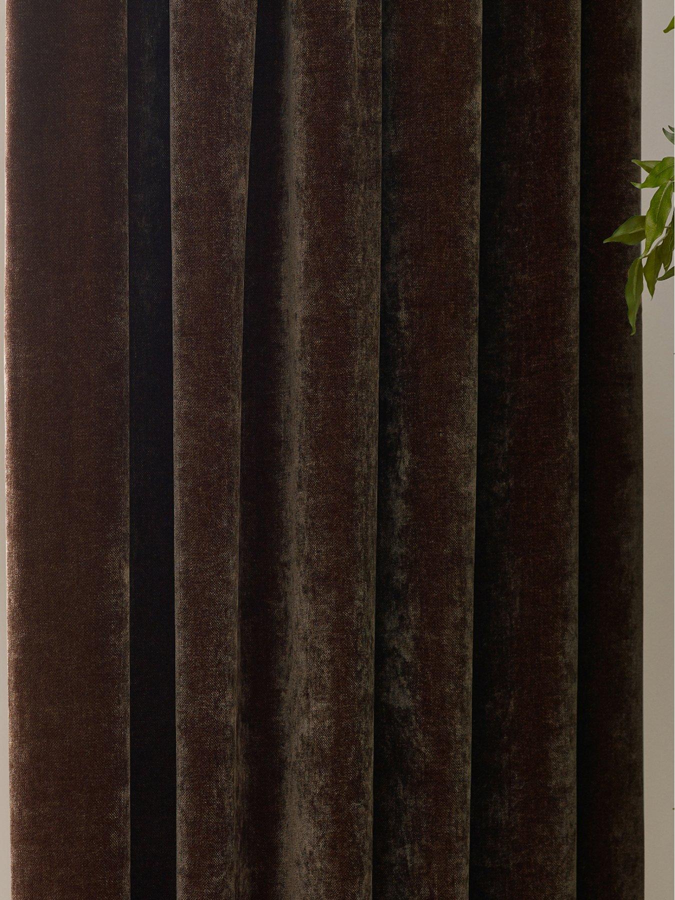 image of yard-heavy-chenille-blackout-pencil-pleat-curtains