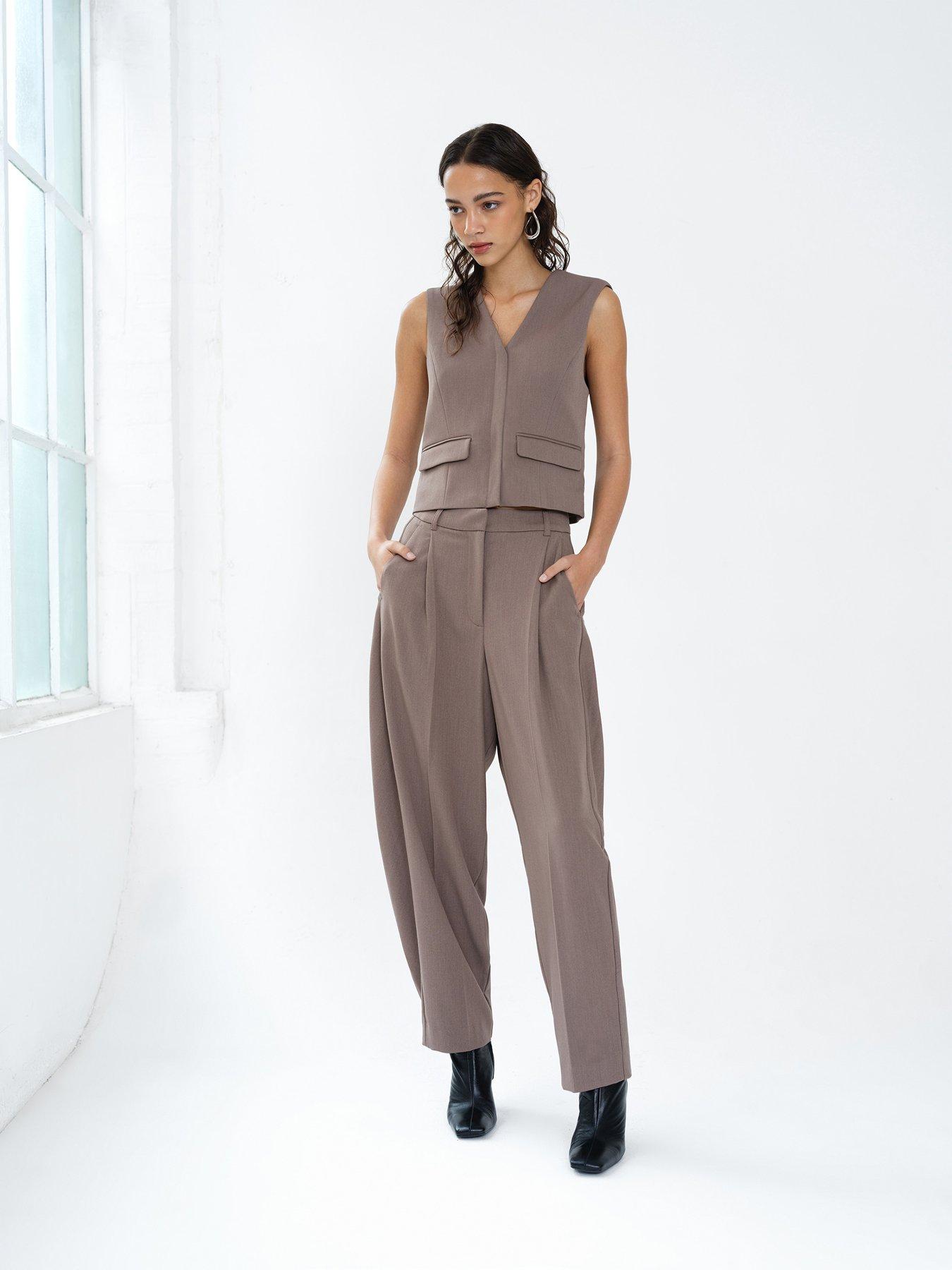  image of french-connection-v-neck-sleeveless-waistcoat