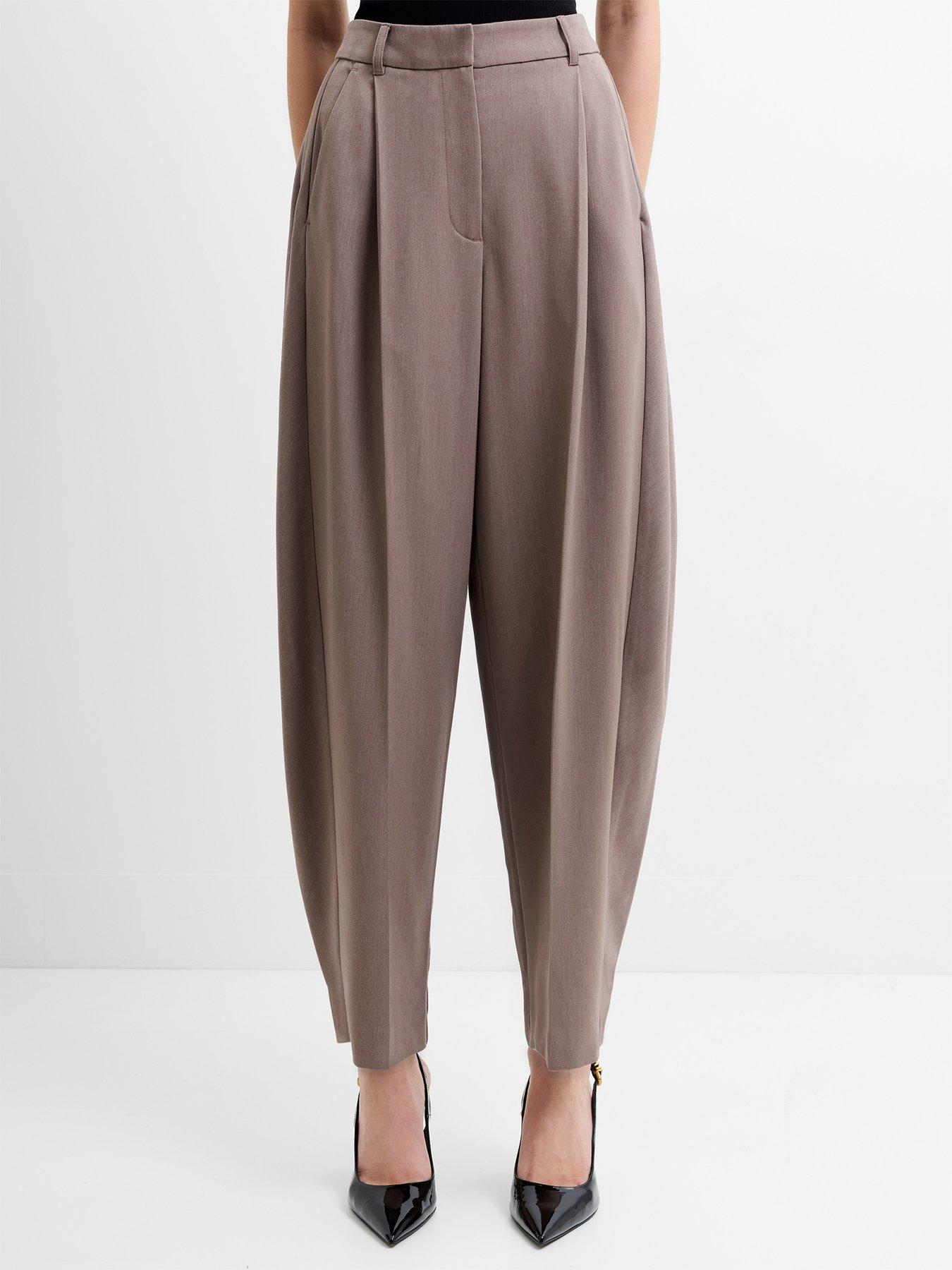 French Connection Tapered Trousers With Pleats