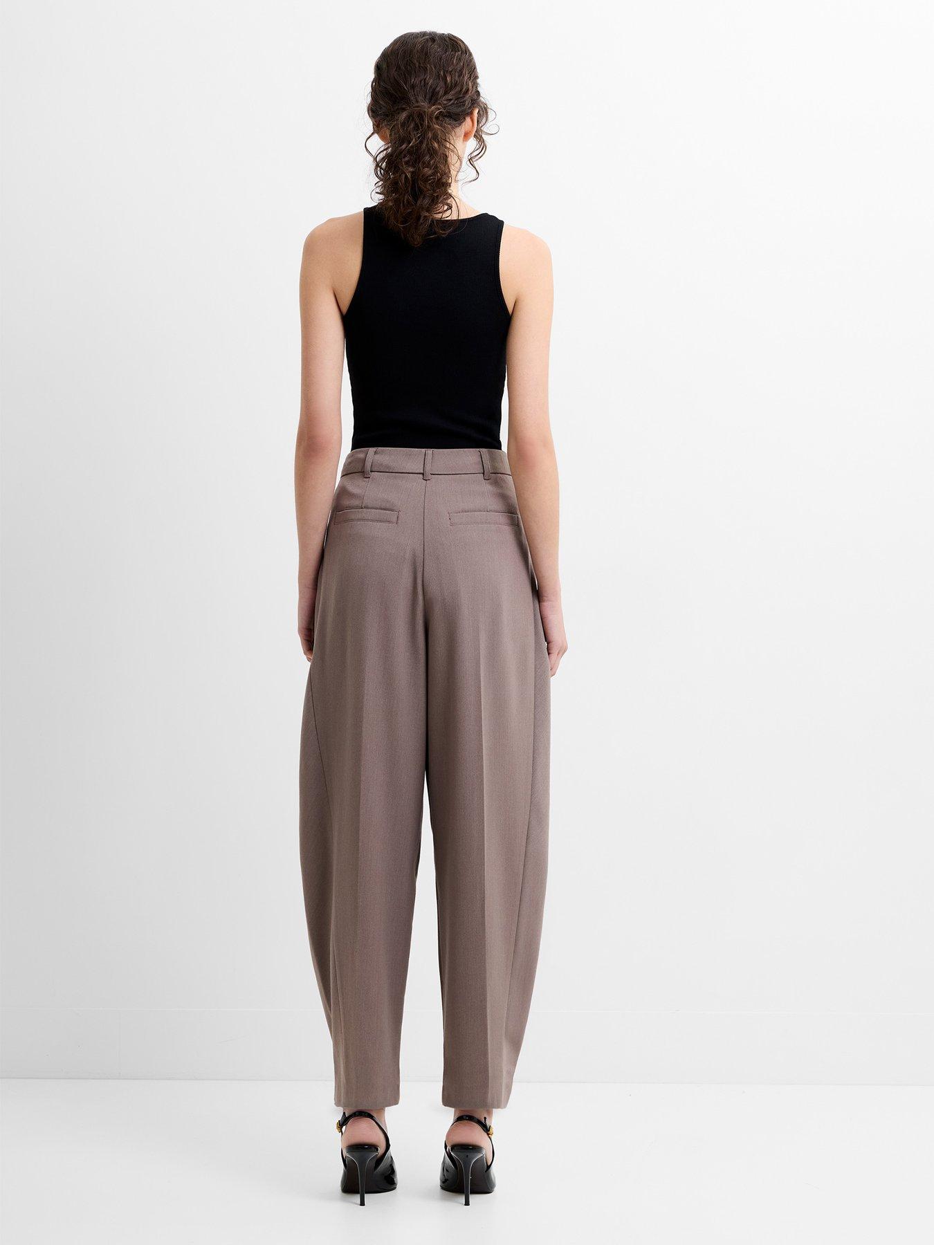  image of french-connection-tapered-trousers-with-pleats