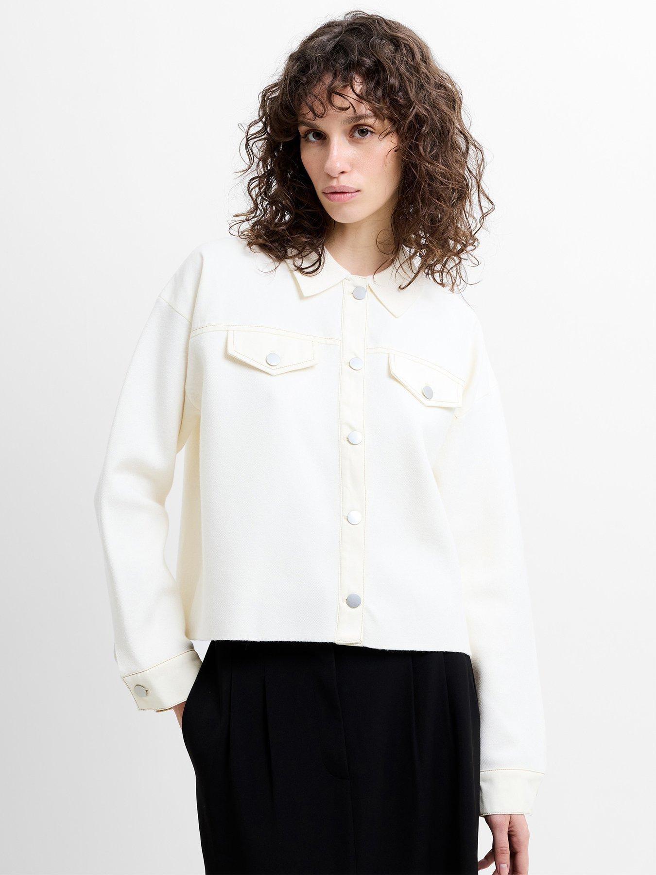 French Connection Knit Denim-style Collar Jacket