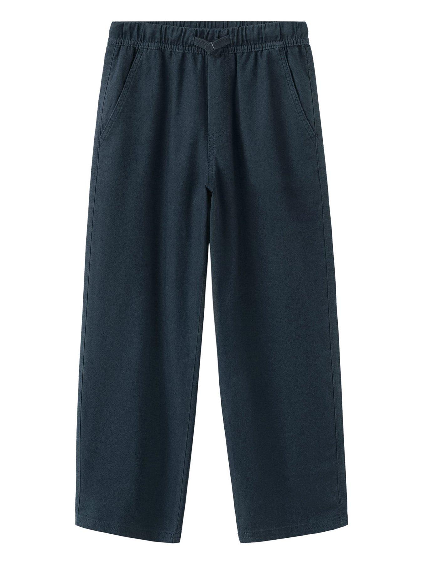Mango Boys Elasticated Waist Trousers - Navy