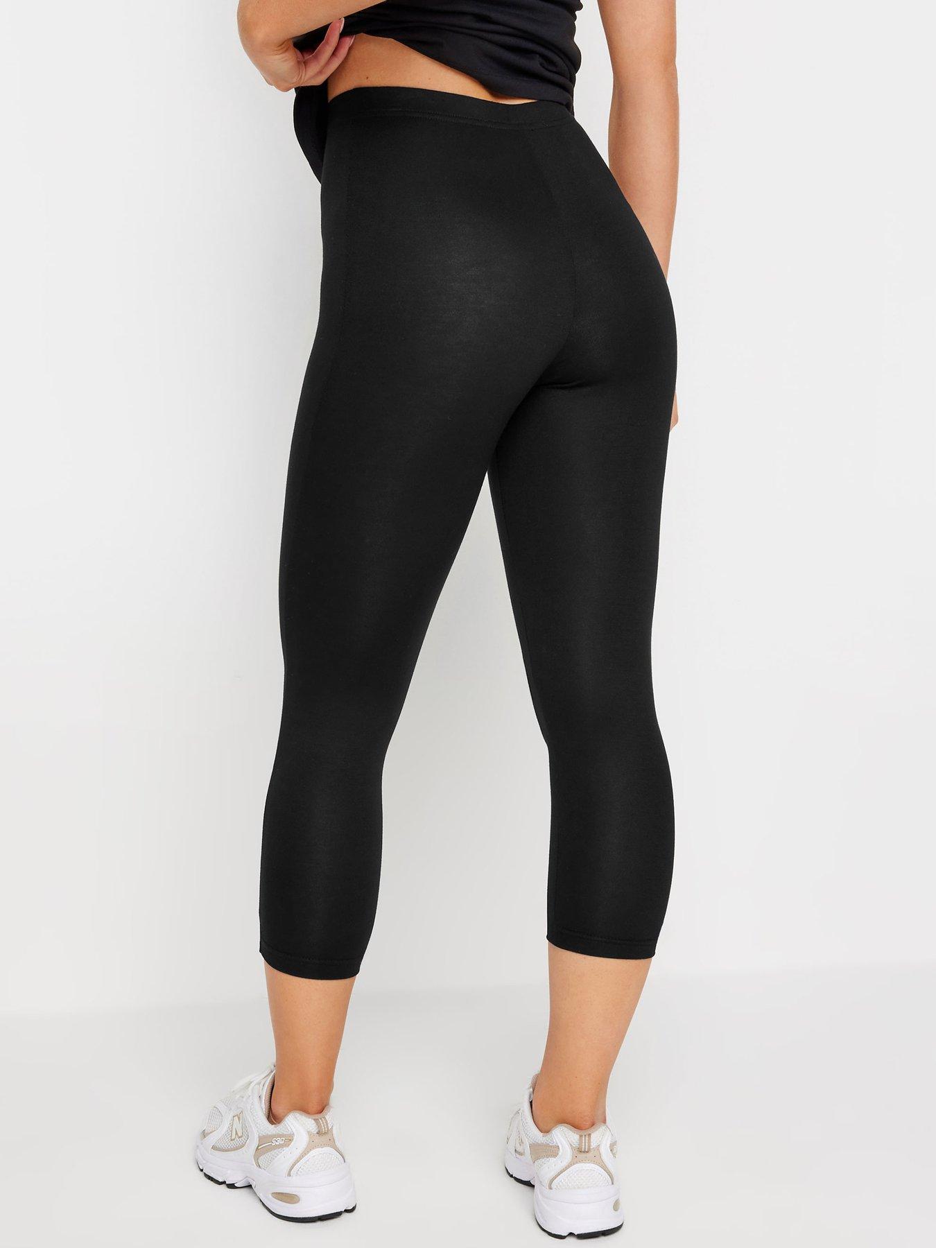 Image 2 of 4 of PixieGirl Petite 2 Pack Crop Basic Leggings - Black