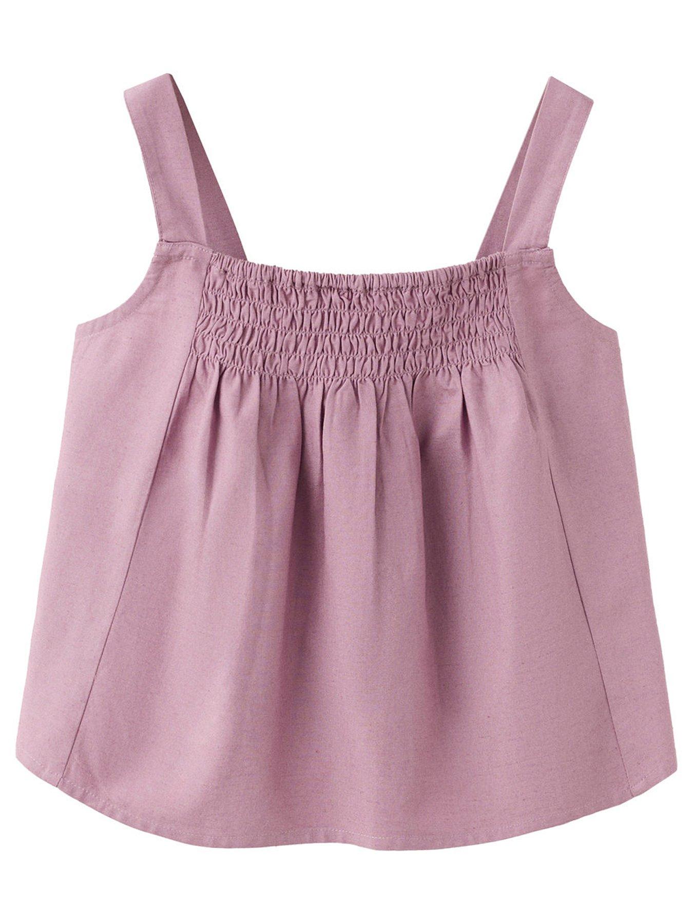 Mango Girls Sleeveless Co-Ord Blouse - Light Purple