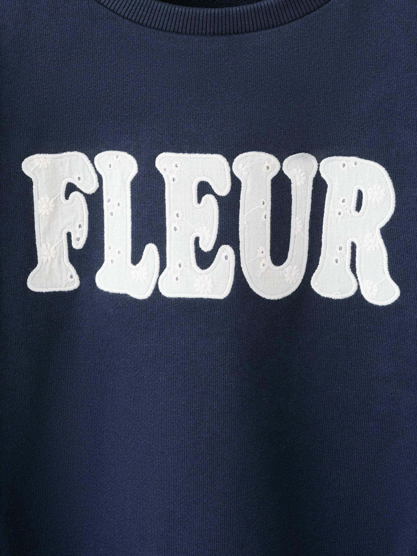  image of mango-girls-fleur-sweatshirt-navy