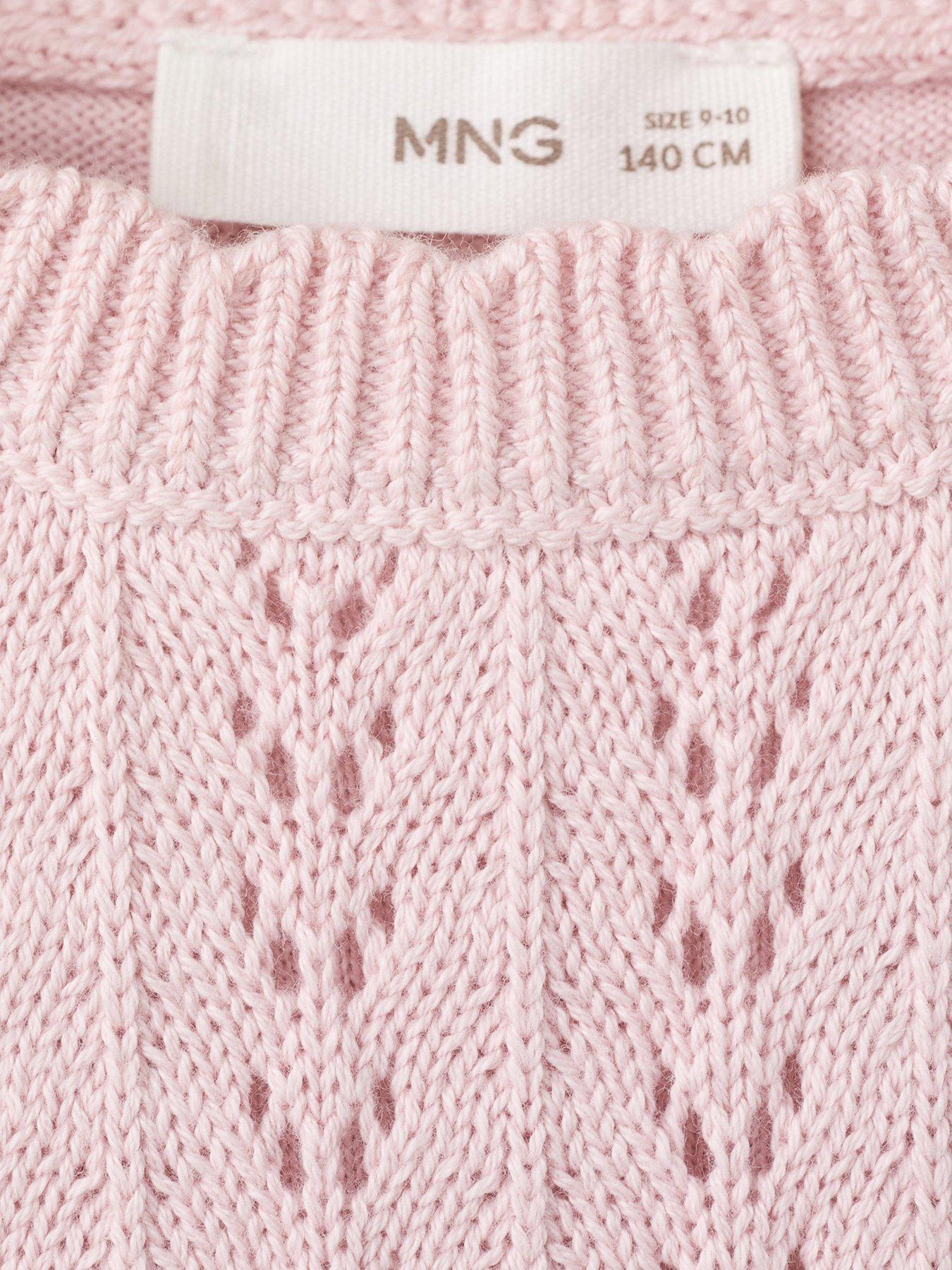  image of mango-girls-knitted-vest-pink