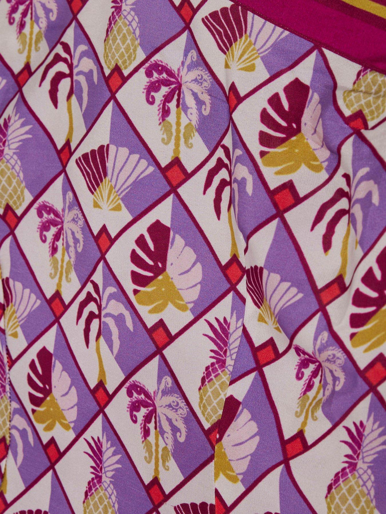 Image 5 of 5 of River Island Geometric Pineapple Asymmetric Top - Purple