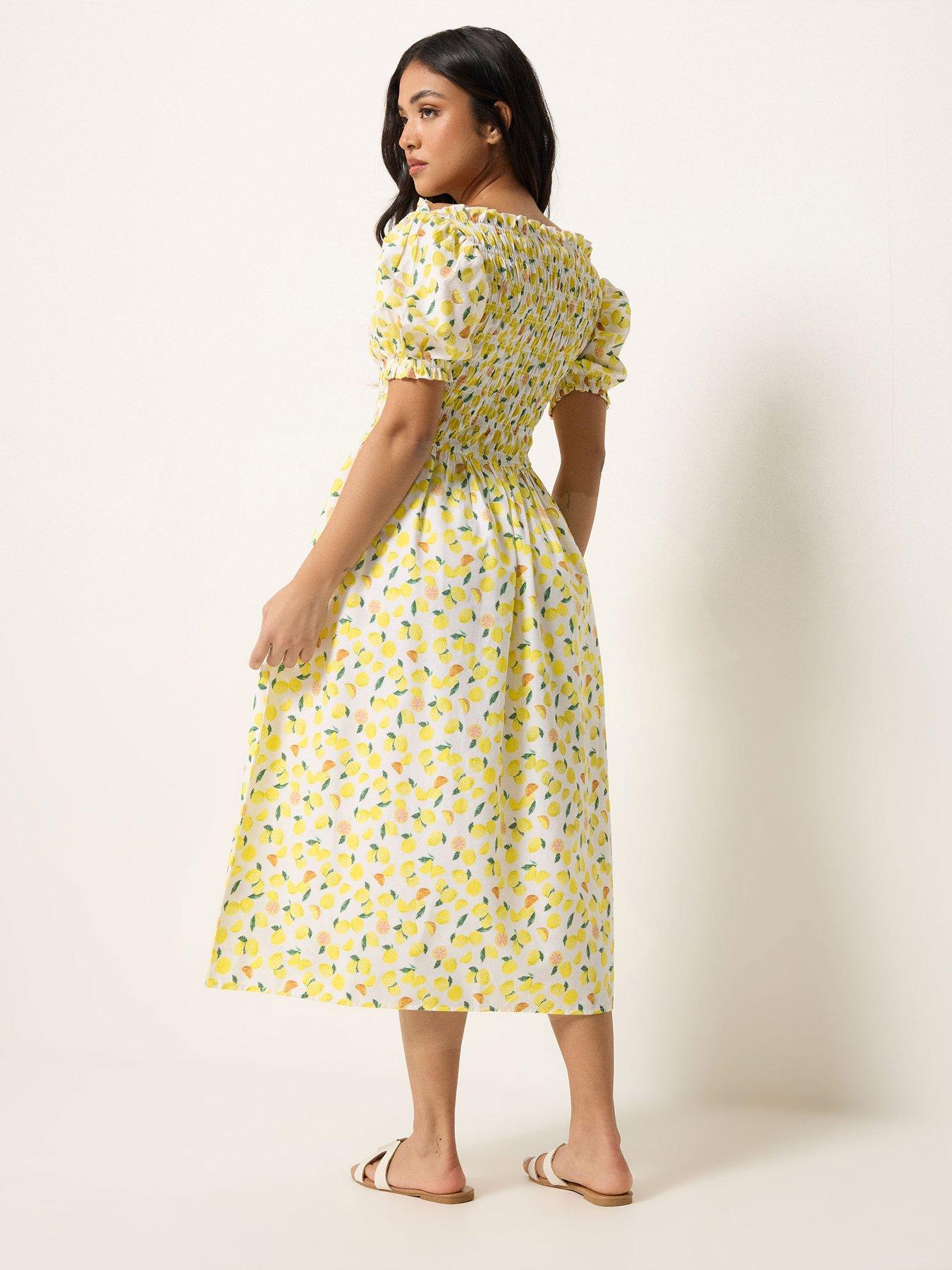Image 2 of 5 of PixieGirl Petite Shirred Midi Dress