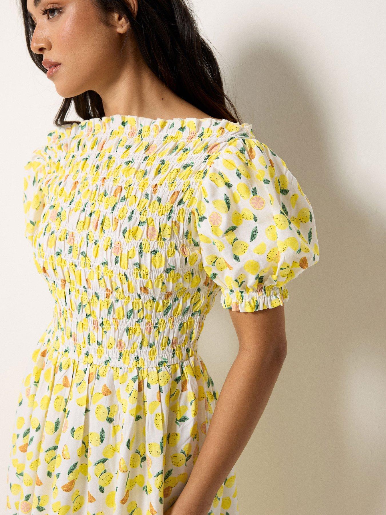 Image 4 of 5 of PixieGirl Petite Shirred Midi Dress