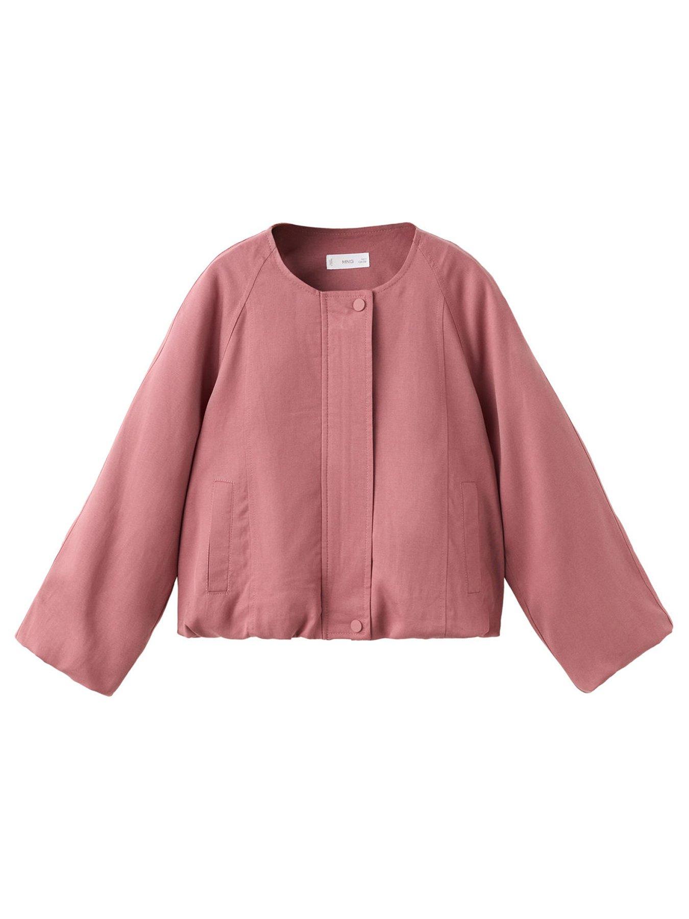 Mango Girls Woven Jacket - Pink