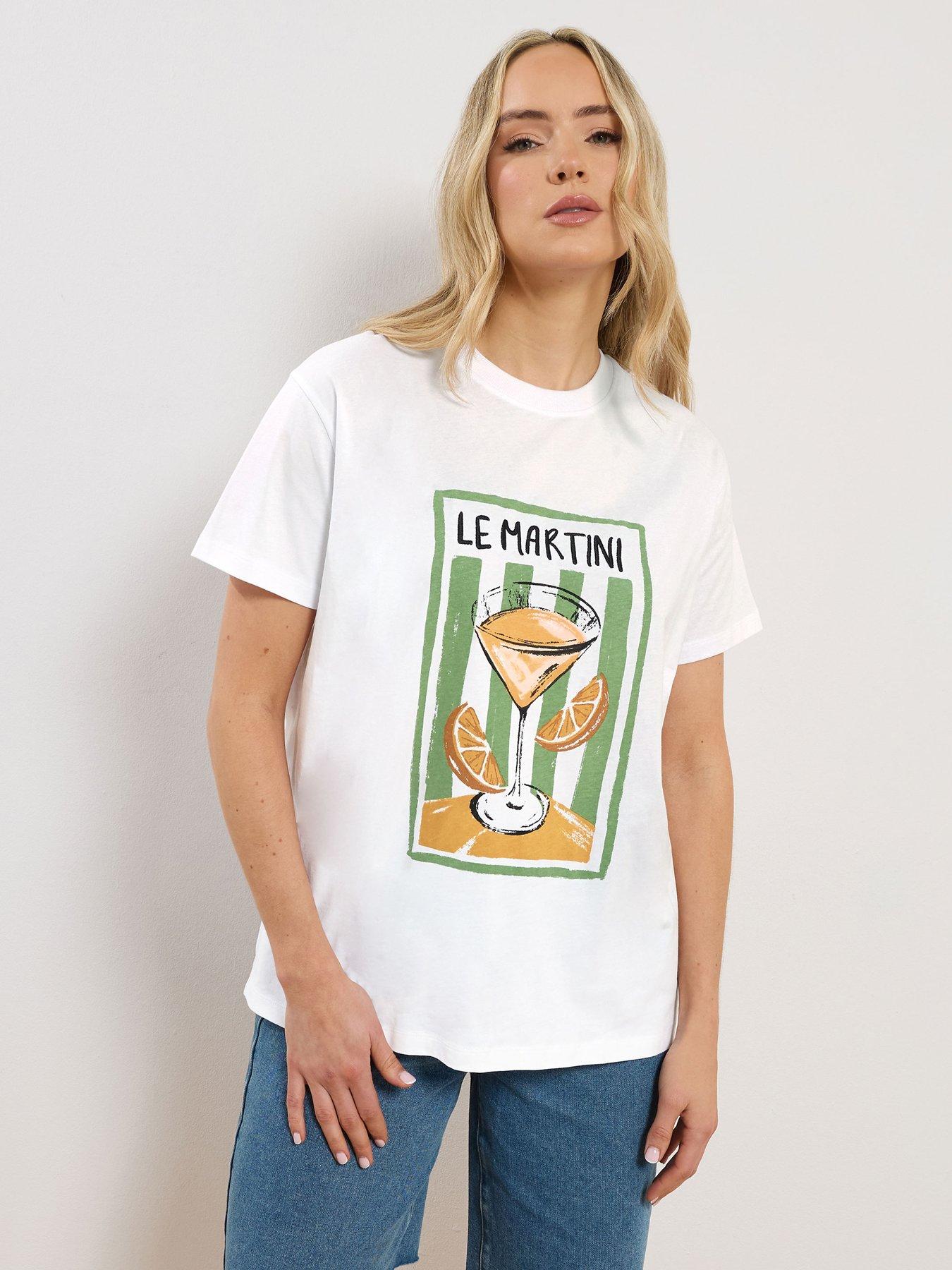 Long Tall Sally Martini Embroidered Oversized T-Shirt - White