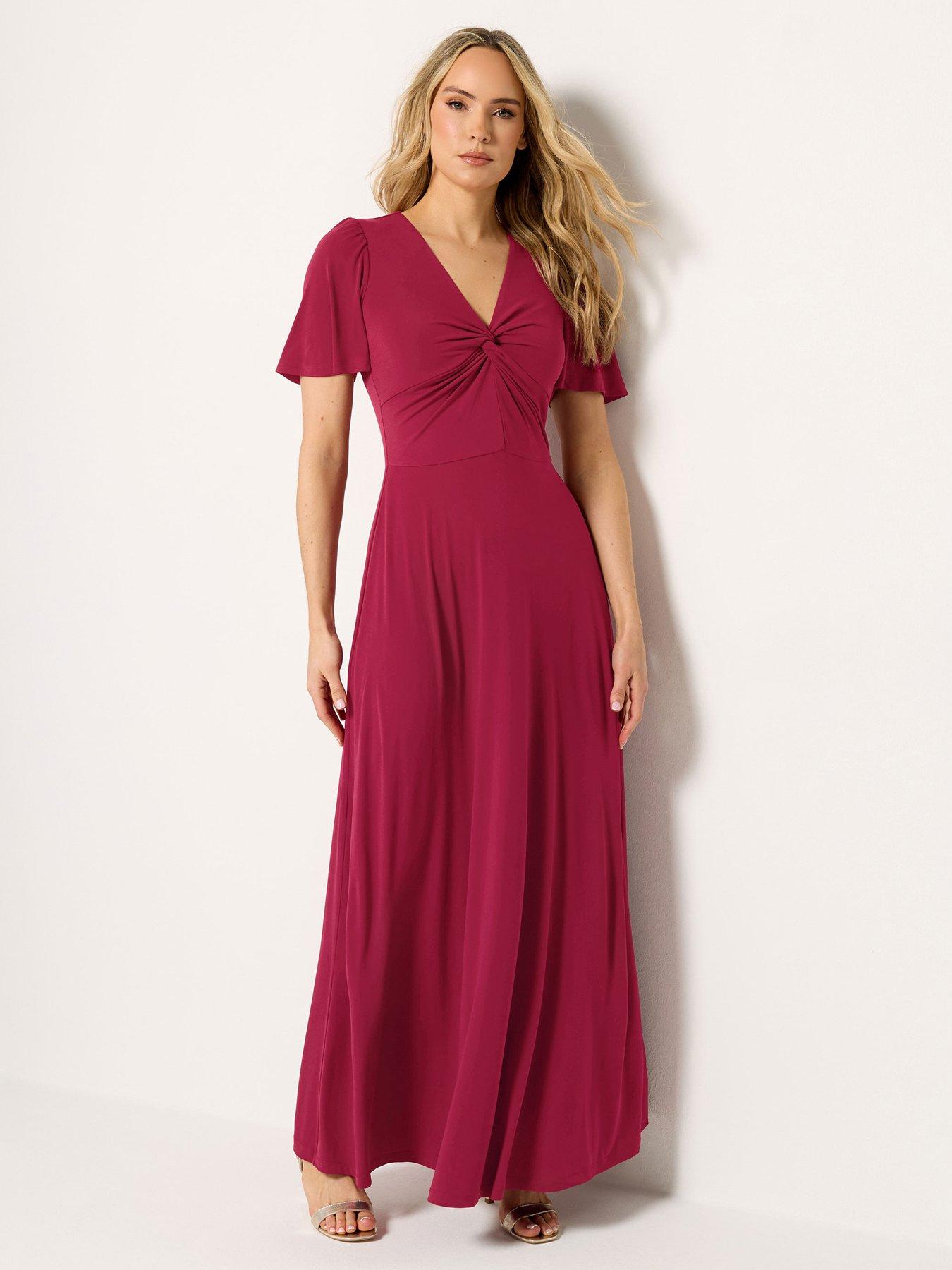 Image 1 of 5 of Long Tall Sally Twist Front Maxi Dress - Red