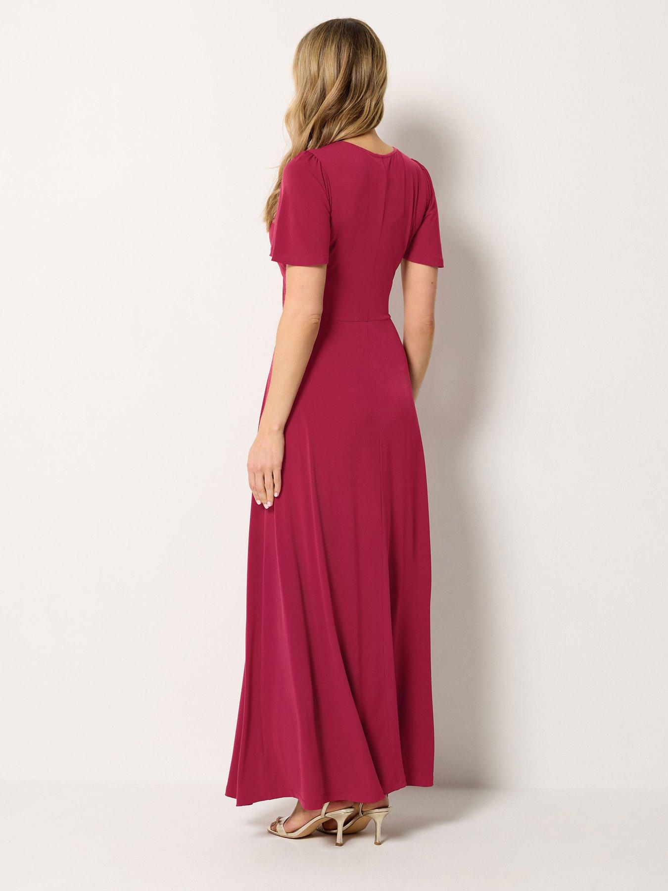 Image 2 of 5 of Long Tall Sally Twist Front Maxi Dress - Red