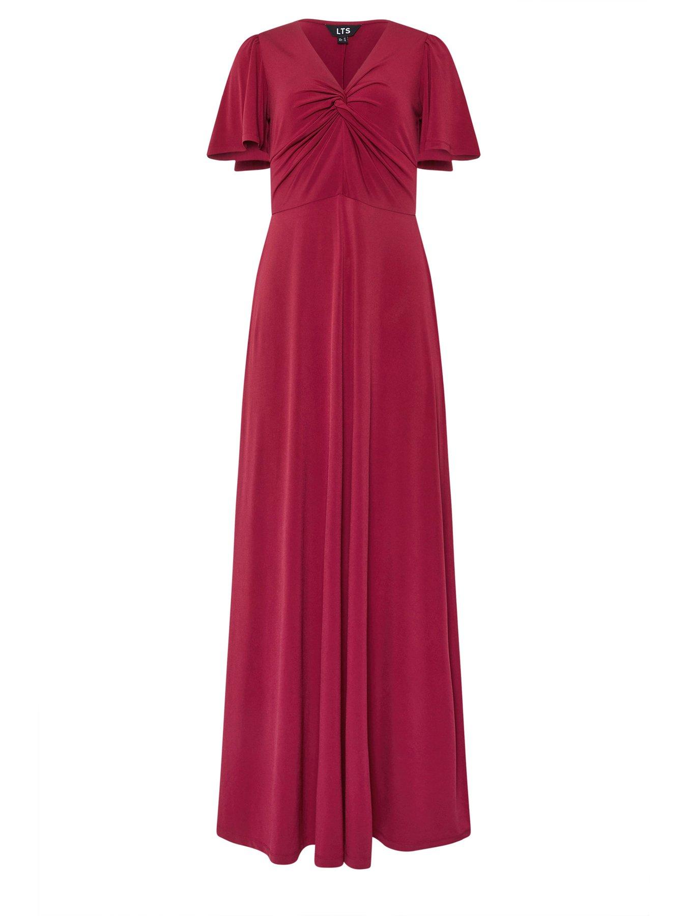 Image 5 of 5 of Long Tall Sally Twist Front Maxi Dress - Red