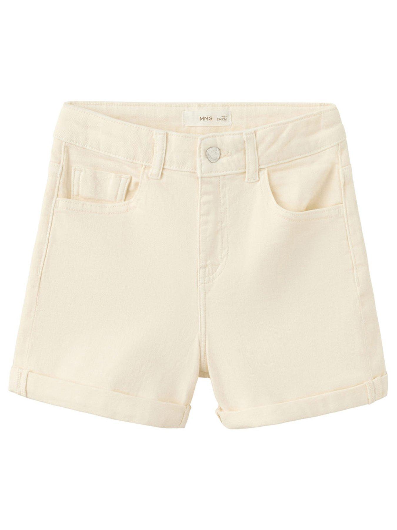 Mango Girls Denim Shorts - Cream