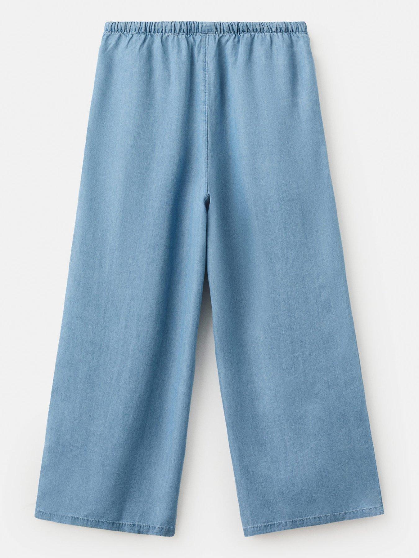 Image 2 of 4 of Mango Girls Chambray Co-Ord Trousers - Blue