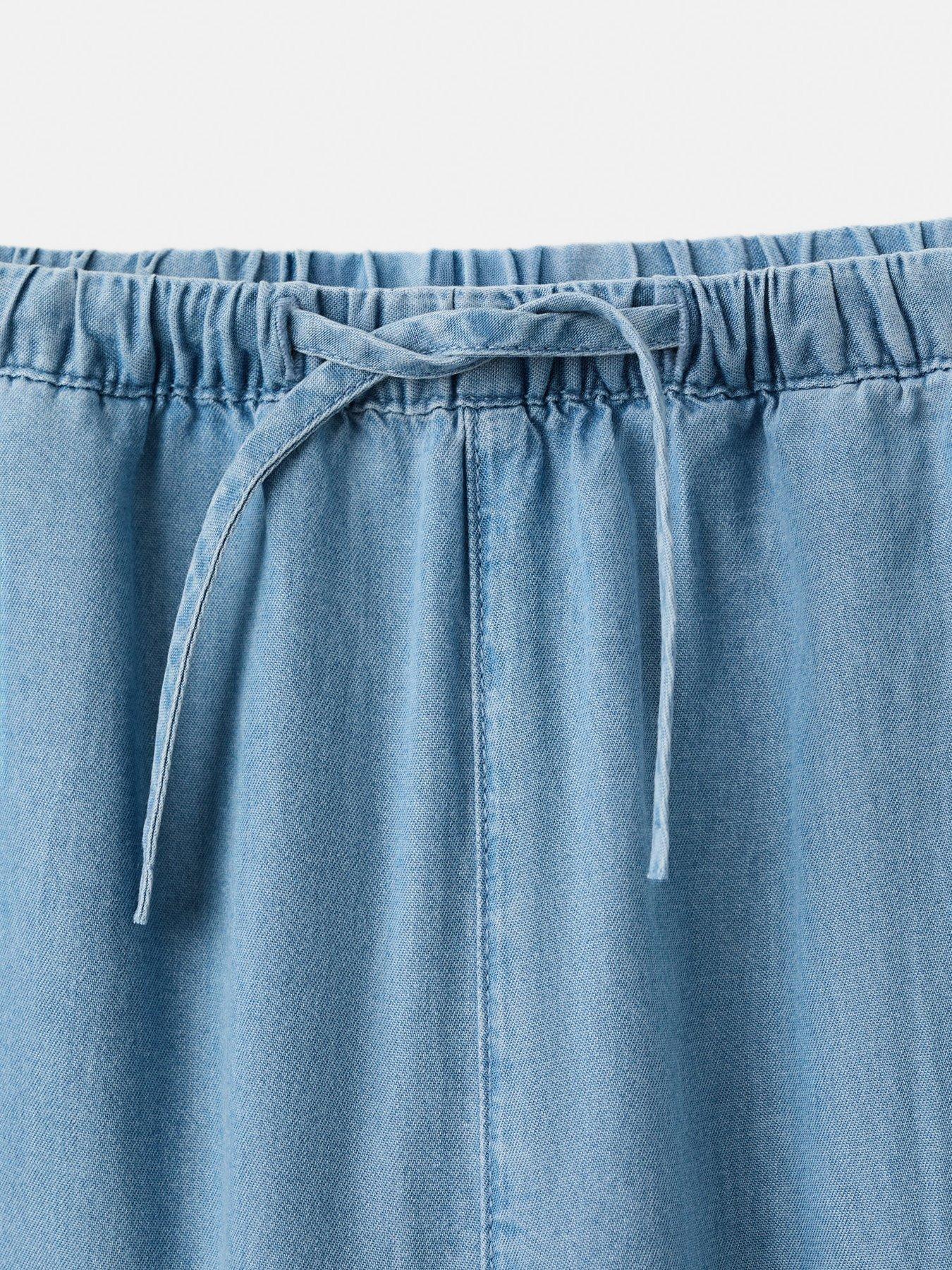 Image 4 of 4 of Mango Girls Chambray Co-Ord Trousers - Blue