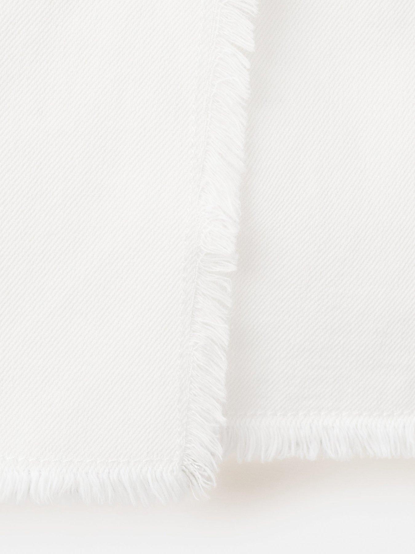 Image 4 of 5 of Mango Girls Wrap Over Denim Skirt - White
