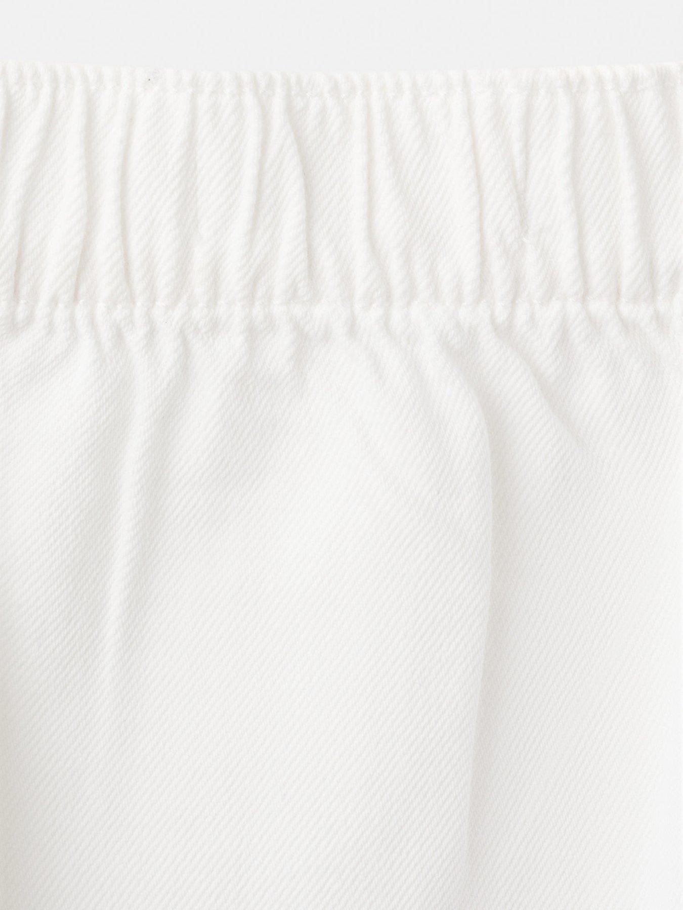 Image 5 of 5 of Mango Girls Wrap Over Denim Skirt - White