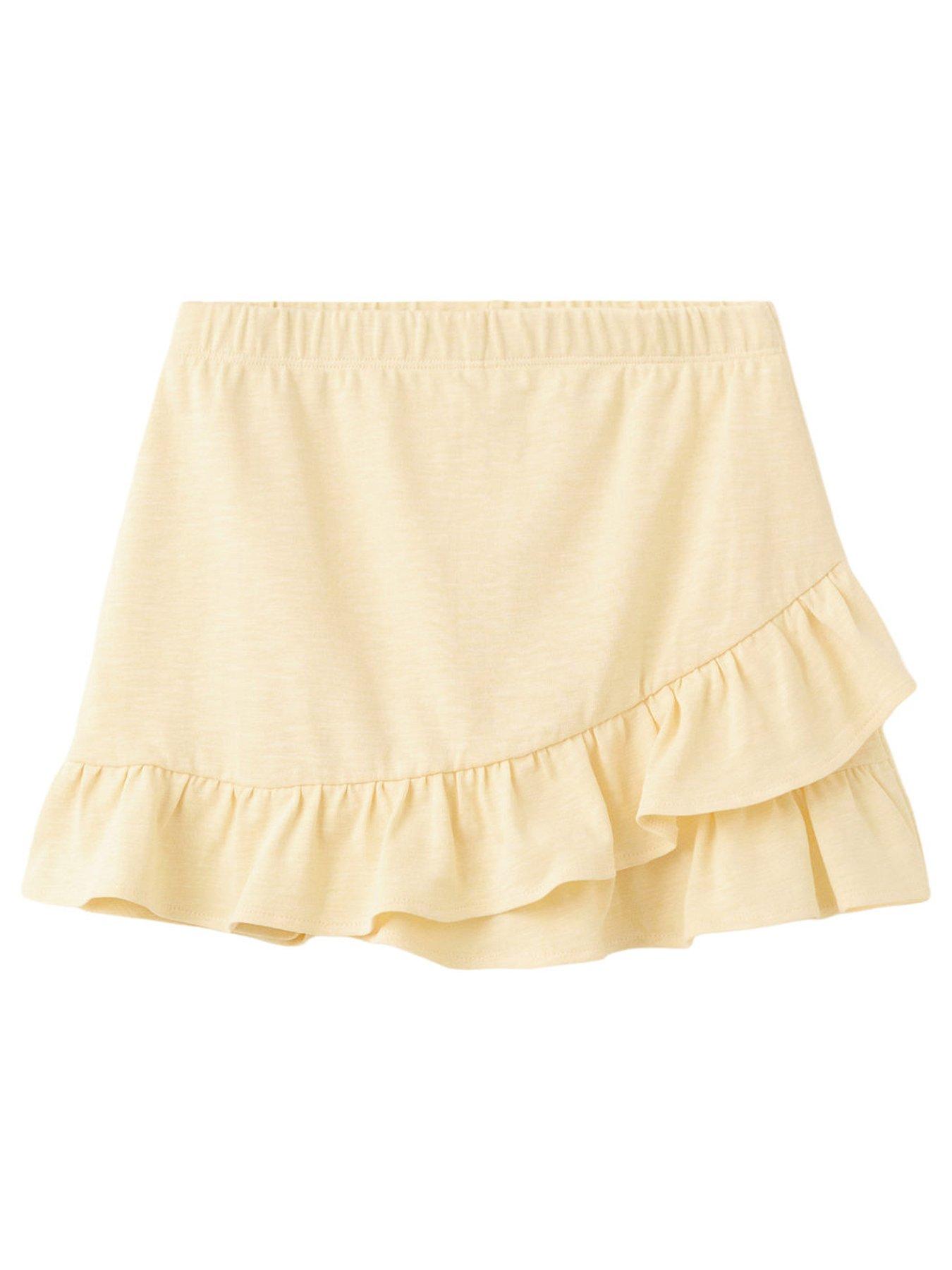 Mango Girls Frill Skort - Light Yellow