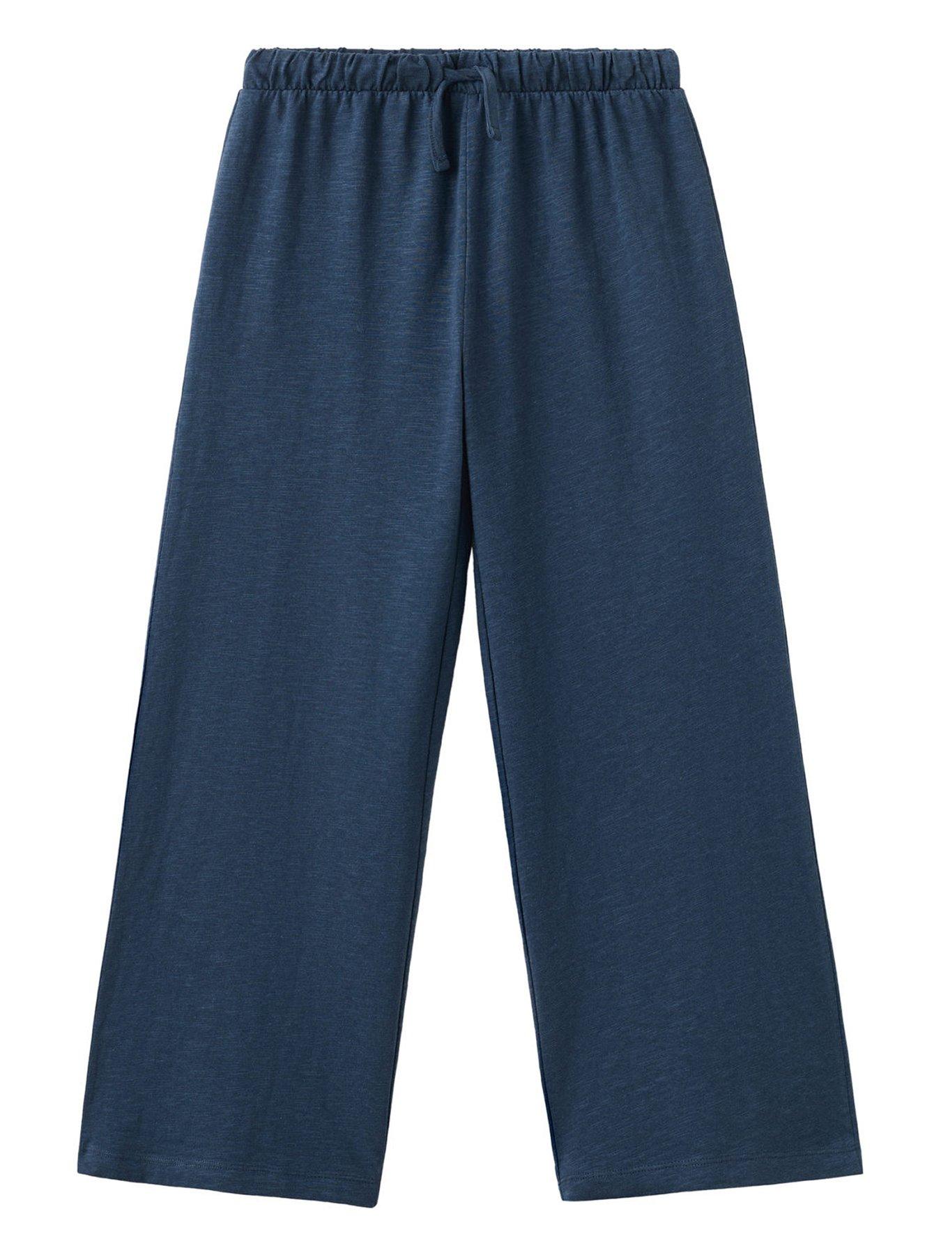 Mango Girls Jersey Trousers - Navy