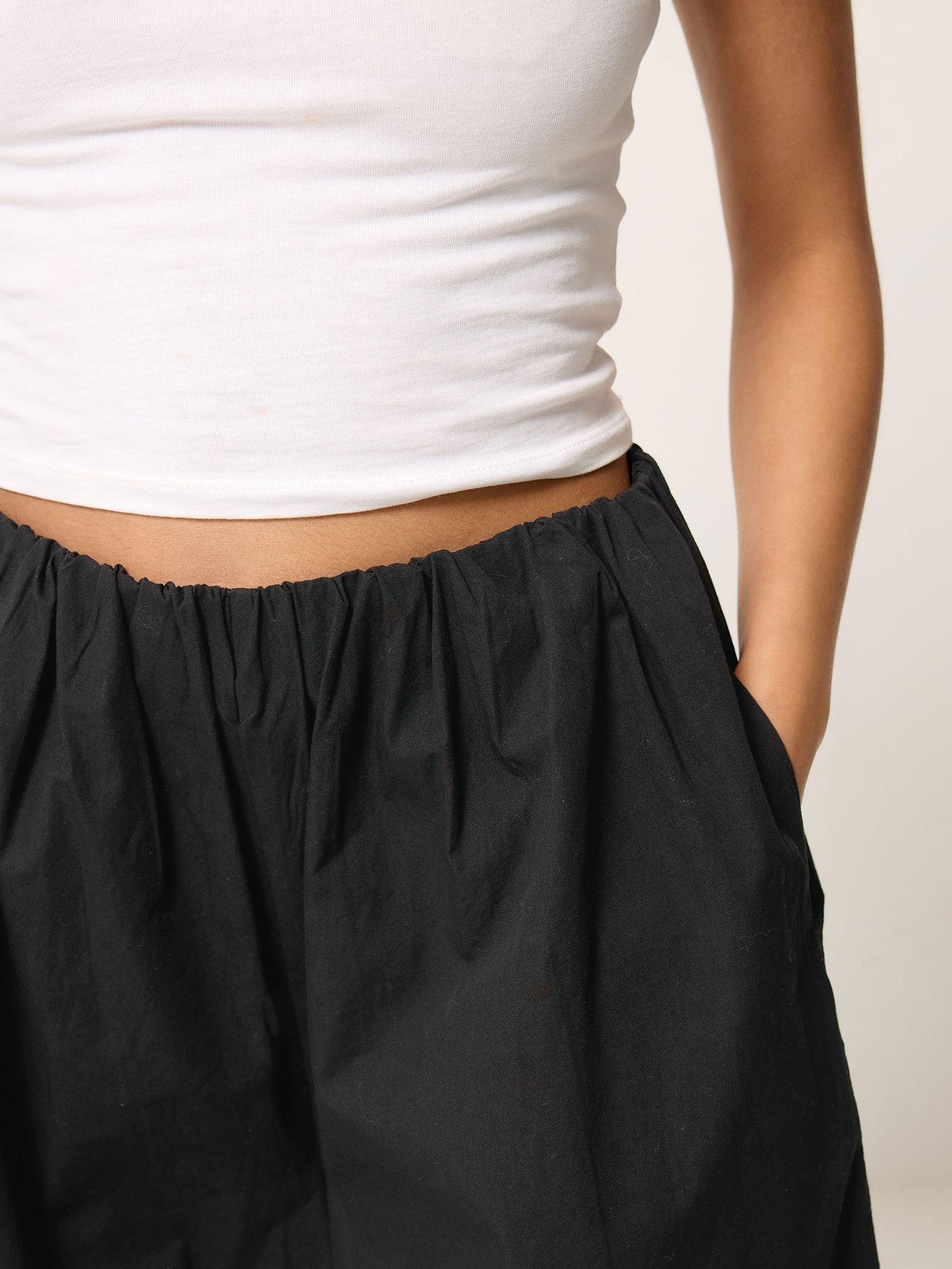 Image 4 of 5 of PixieGirl Petite Poplin Culotte - Black