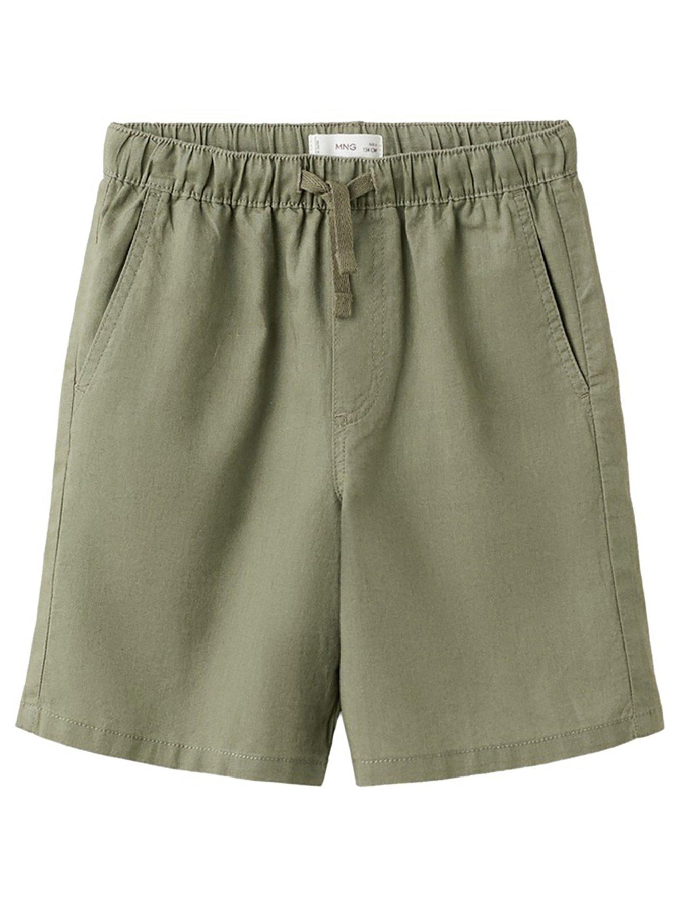 Image 2 of 4 of Mango Boys Linen Mix Shorts - Khaki