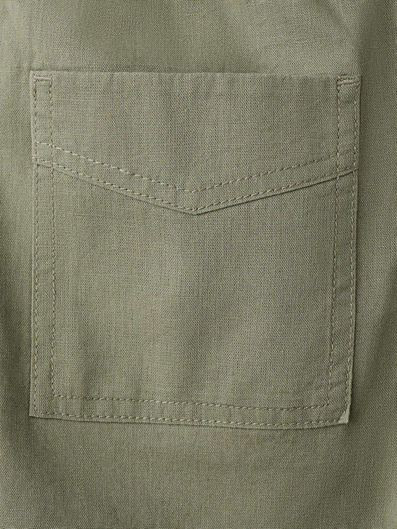 Image 4 of 4 of Mango Boys Linen Mix Shorts - Khaki