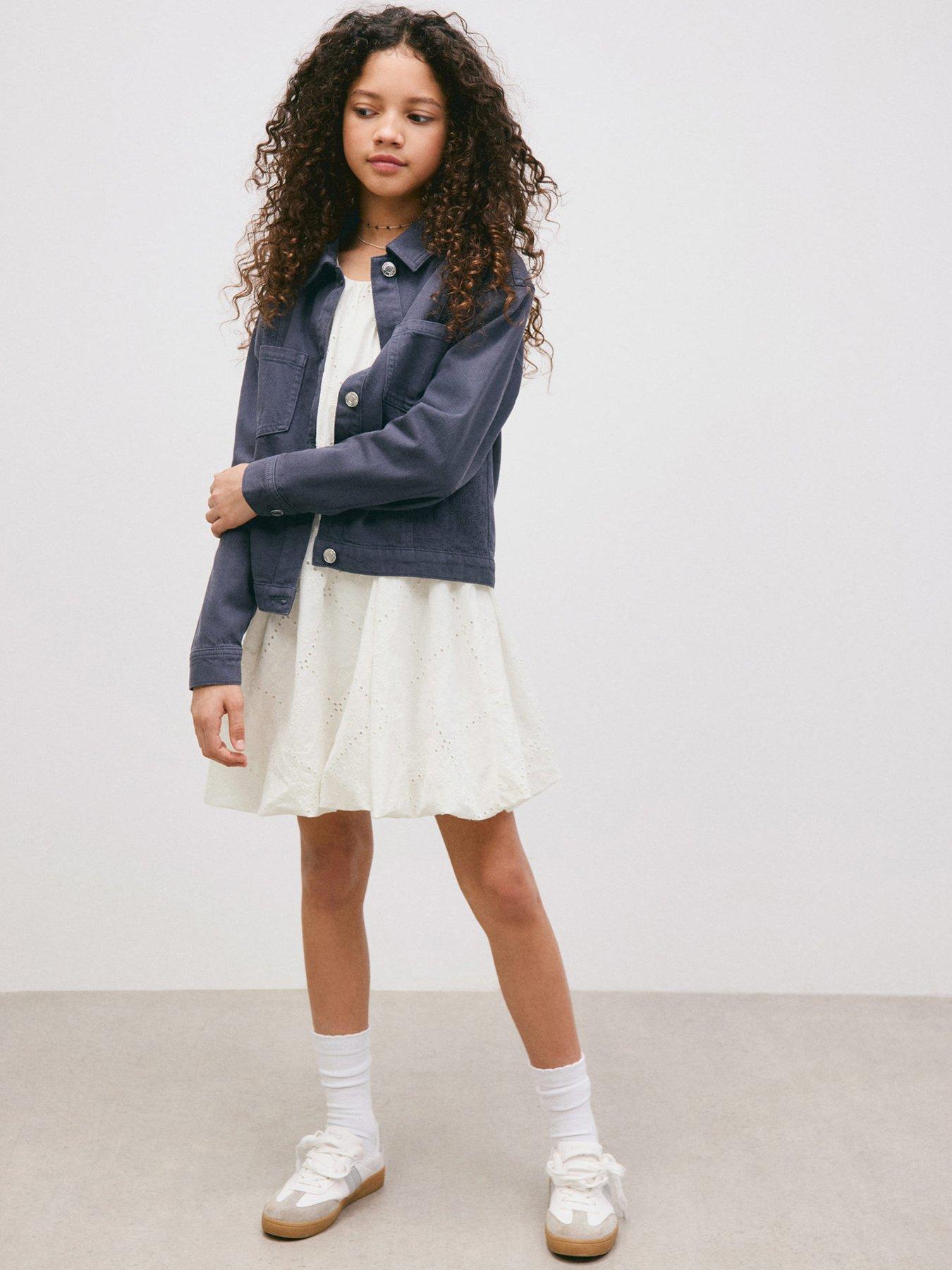 Mango Girls Denim Jacket - Navy