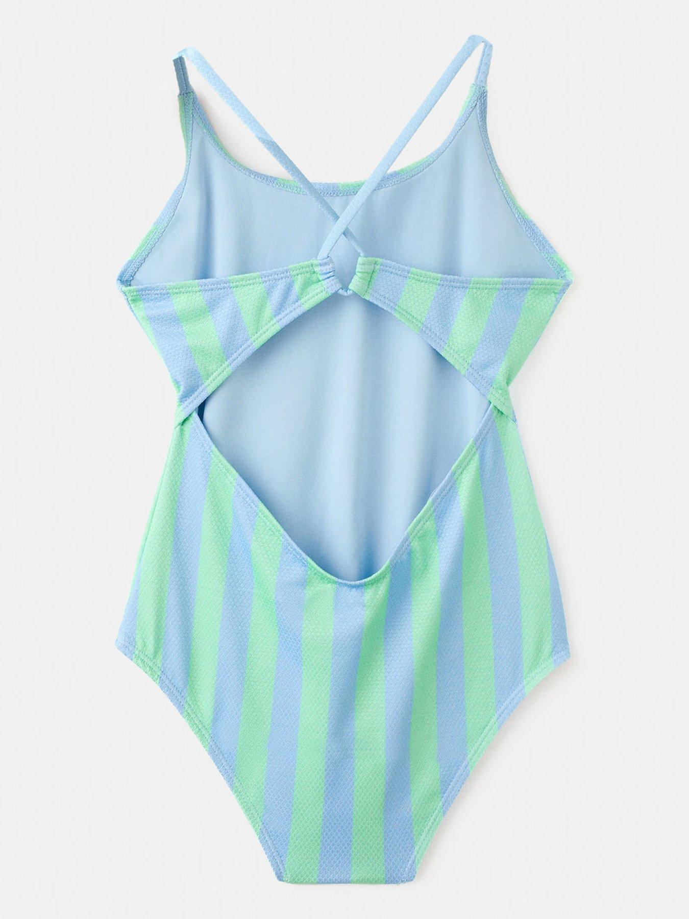 Image 2 of 4 of Mango Girls Stripe Swimsuit - Blue