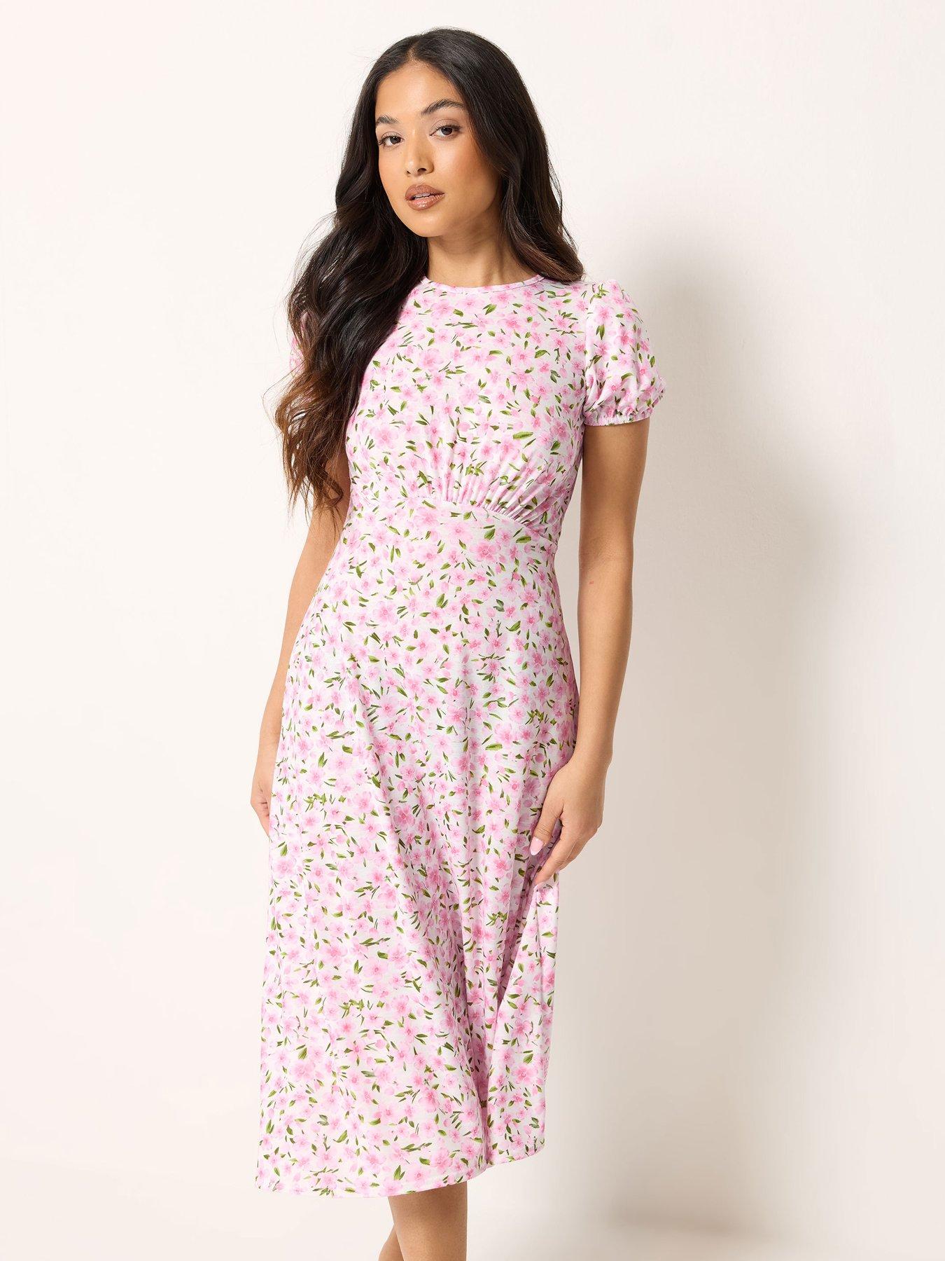front image of pixiegirl-petite-drop-waist-maxi-dress
