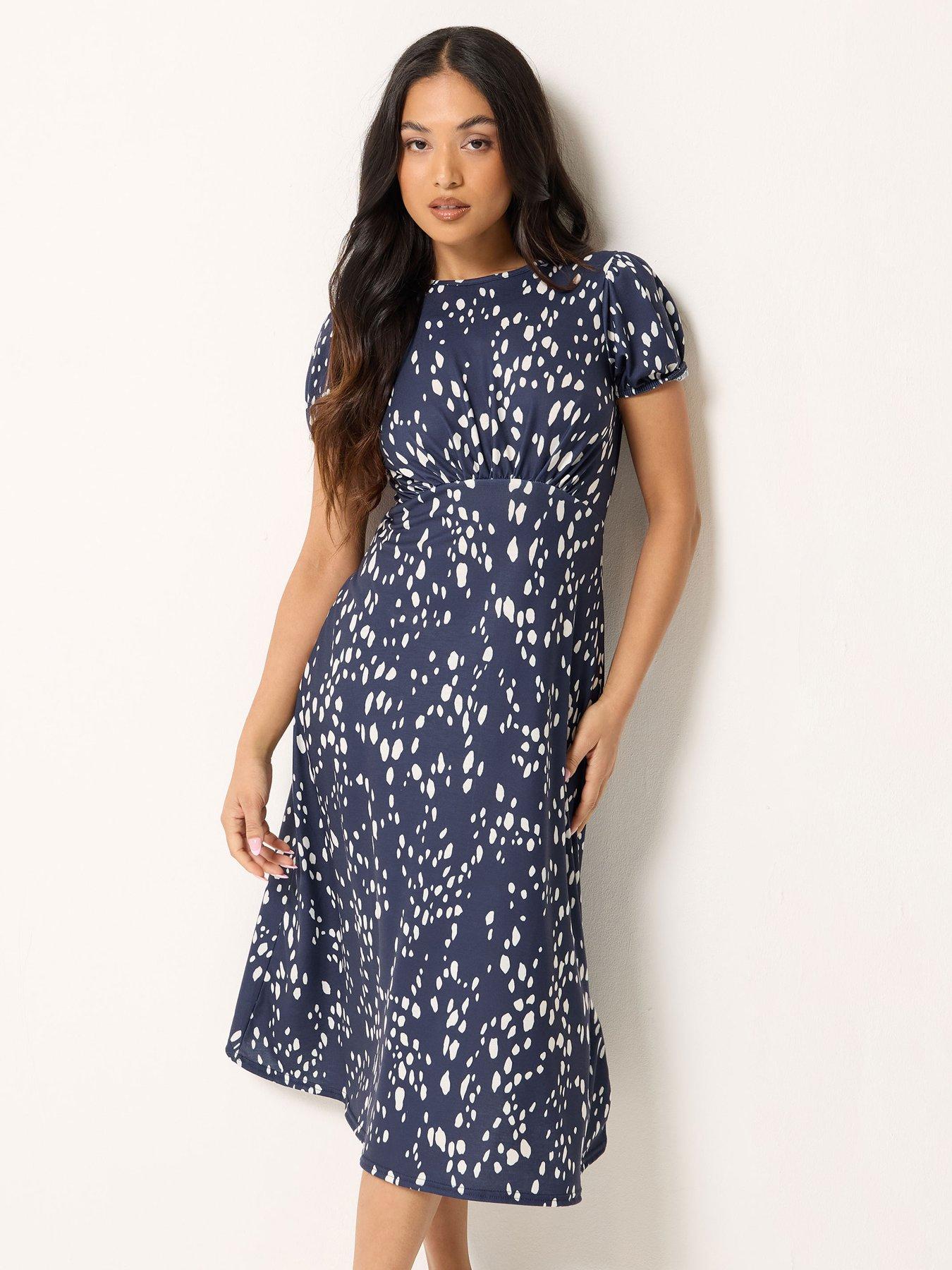 front image of pixiegirl-petite-empire-midi-dress