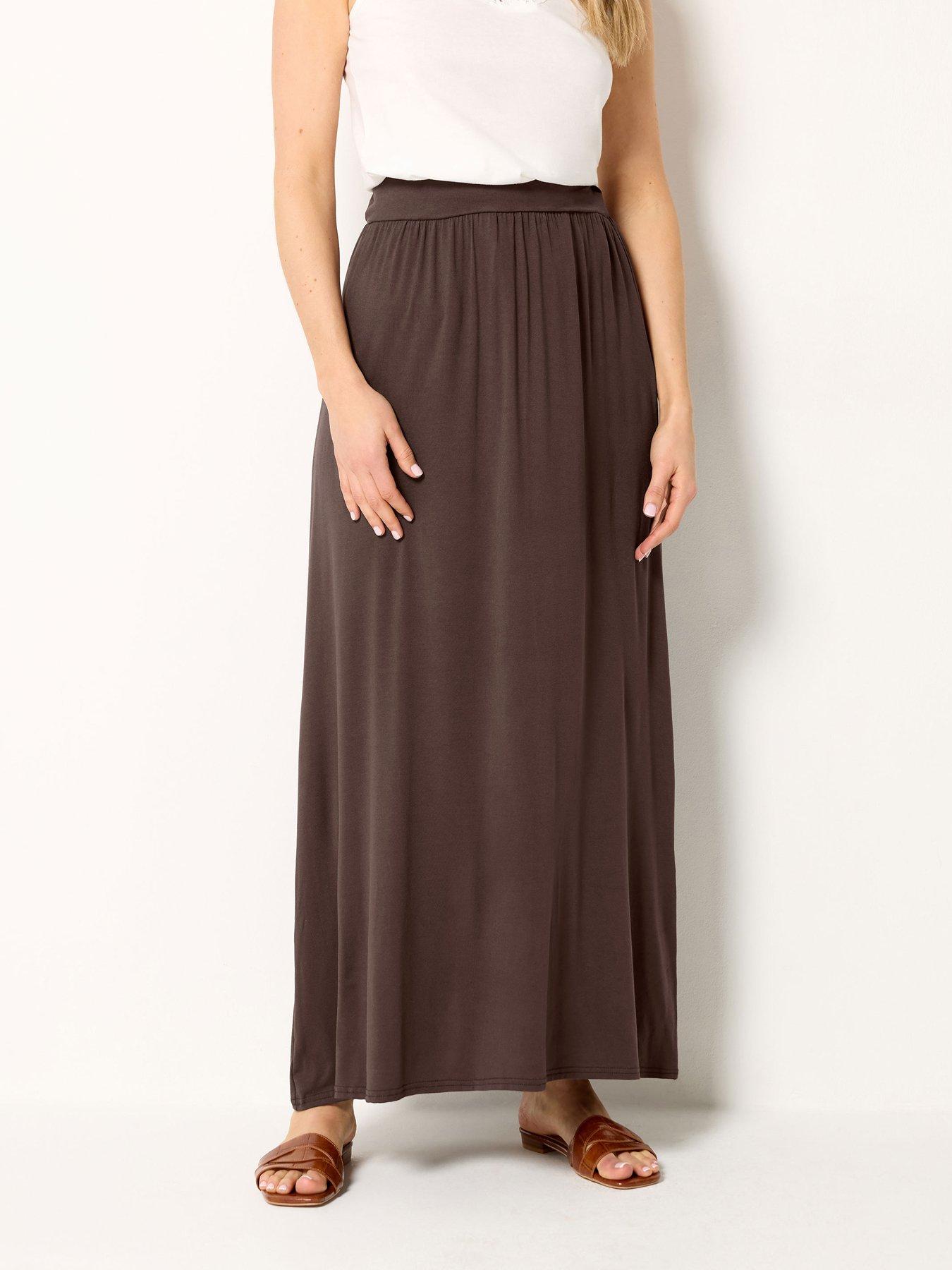 Image 1 of 5 of Long Tall Sally Maxi Skirt - Brown