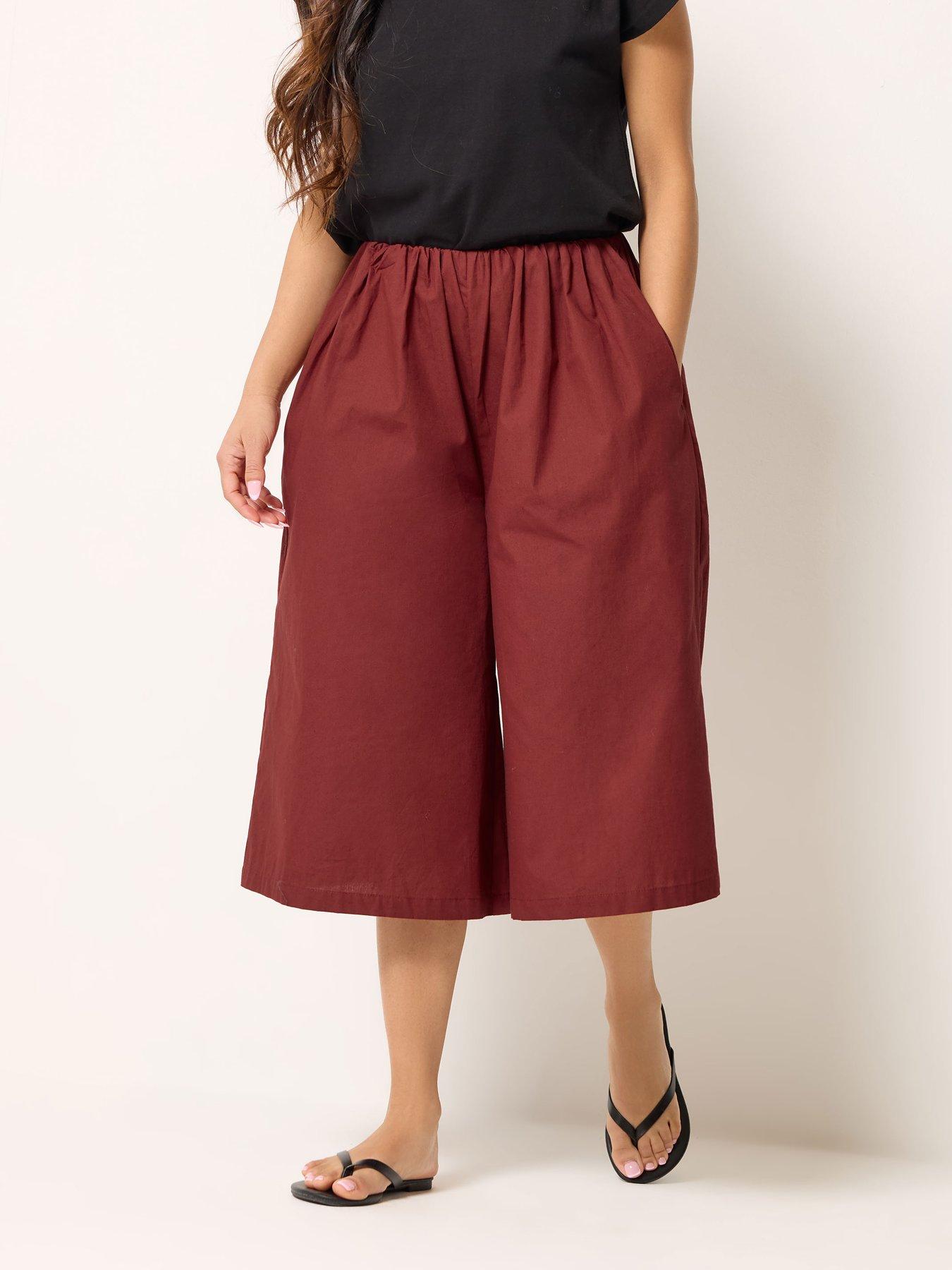 Image 4 of 6 of PixieGirl Petite Poplin Culotte - Red