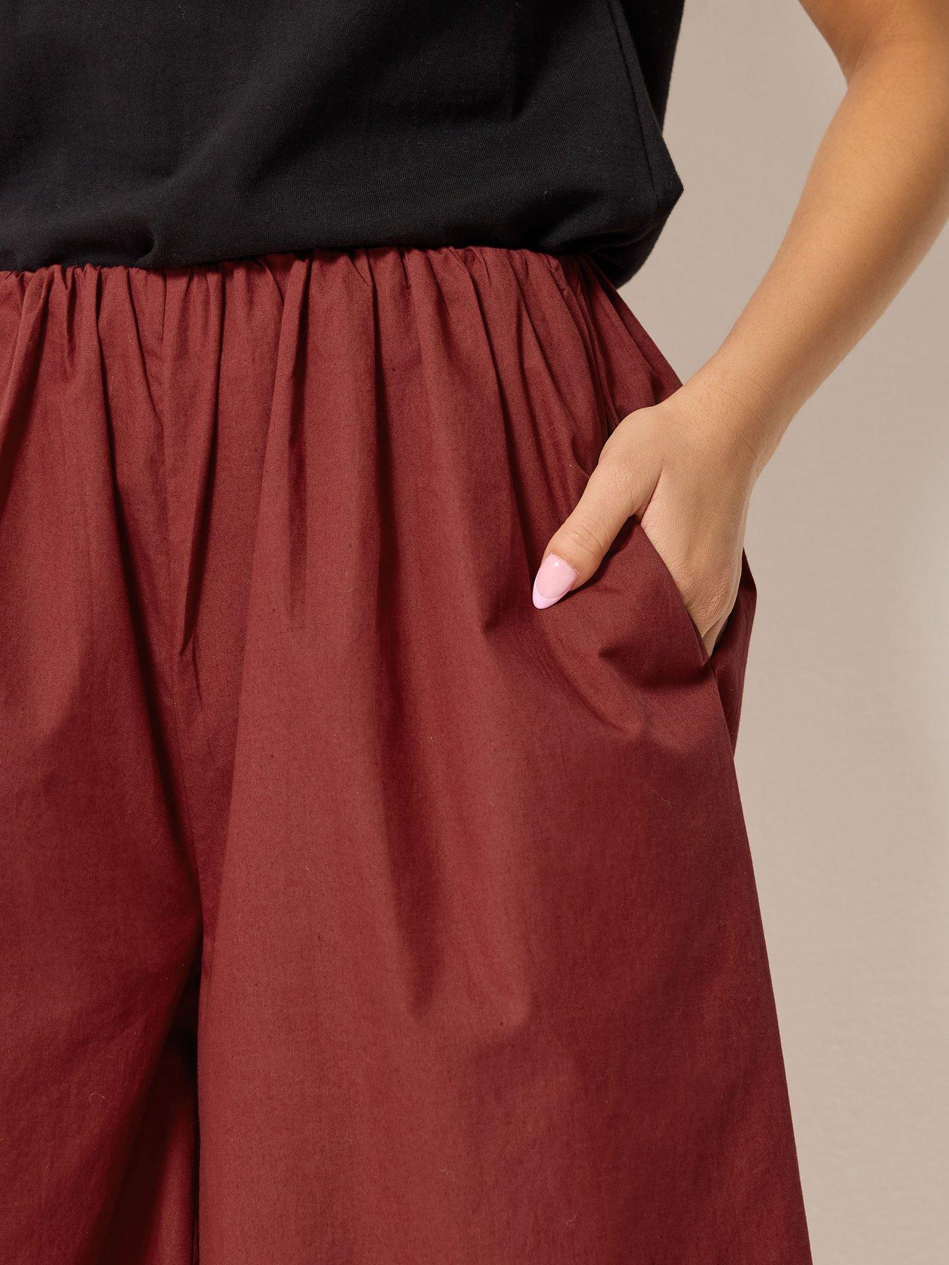 Image 5 of 6 of PixieGirl Petite Poplin Culotte - Red