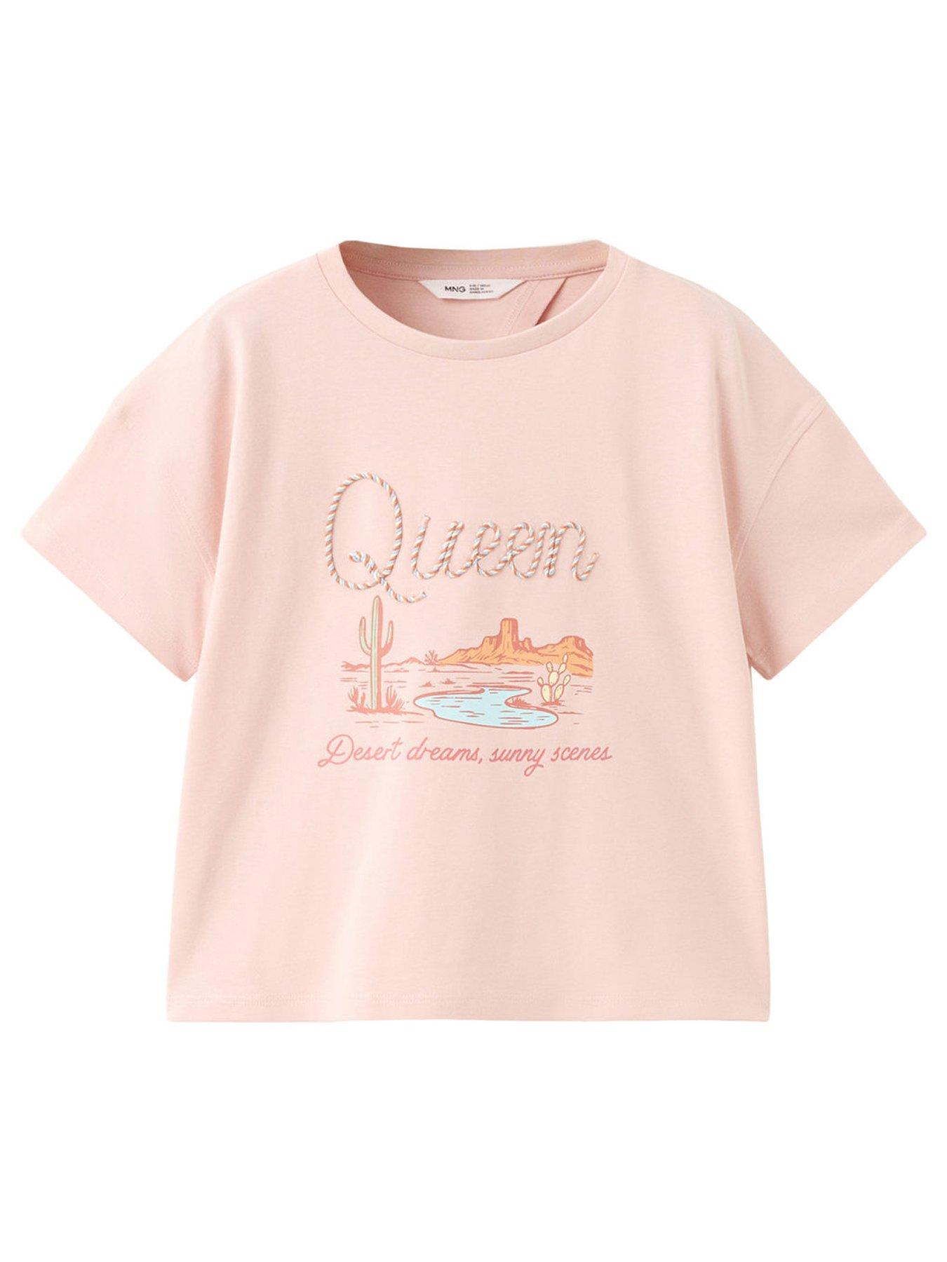 Mango Girls Rodeo Queen Short Sleeve T-shirt - Pink
