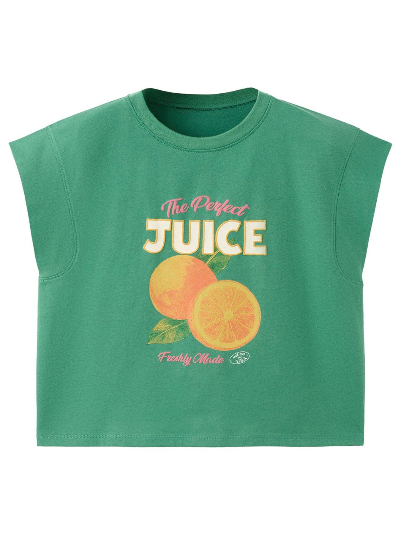 Mango Girls Juice Boxy T-shirt - Green