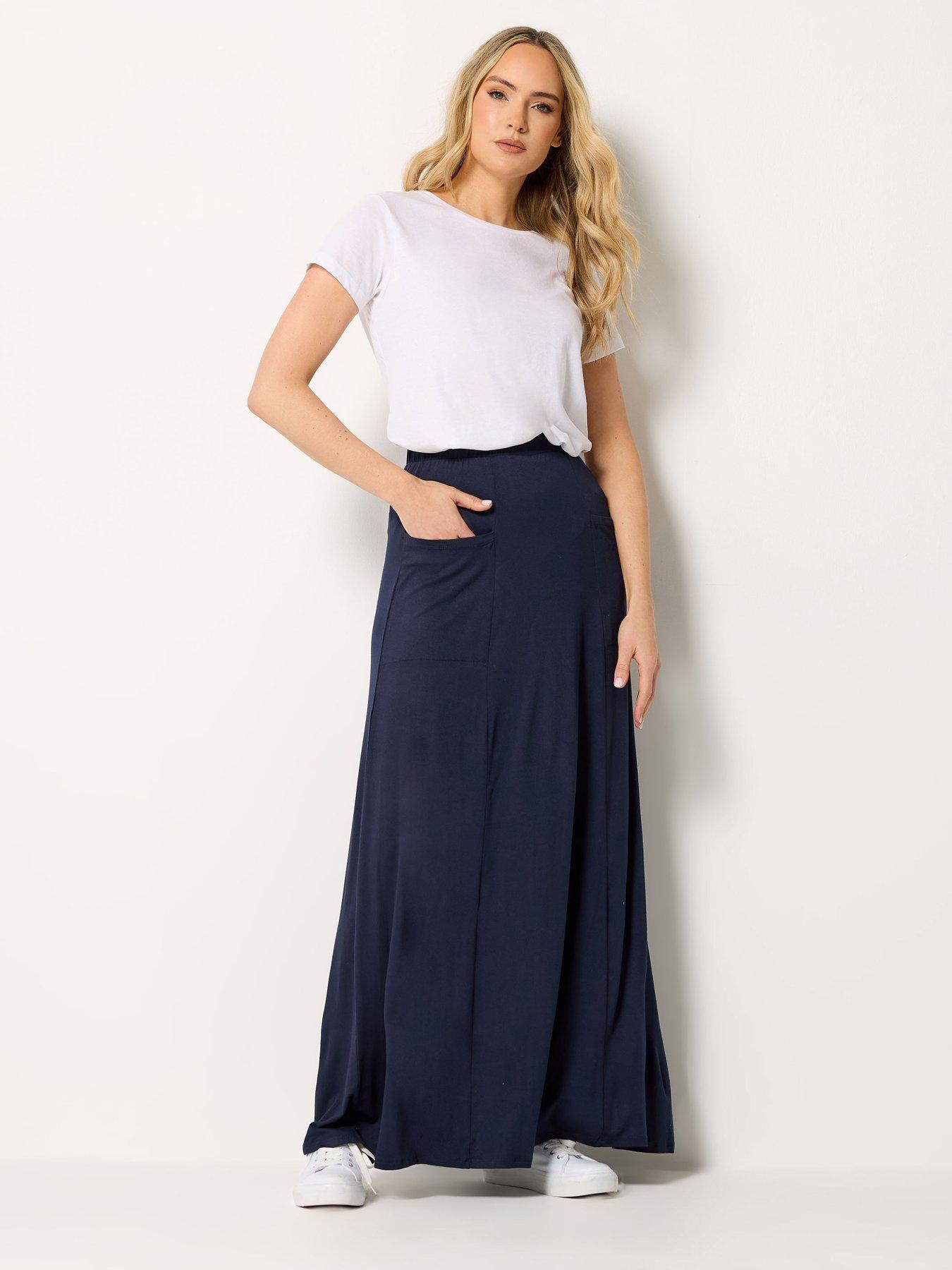 Long Tall Sally Fit And Flare Skirt - Blue