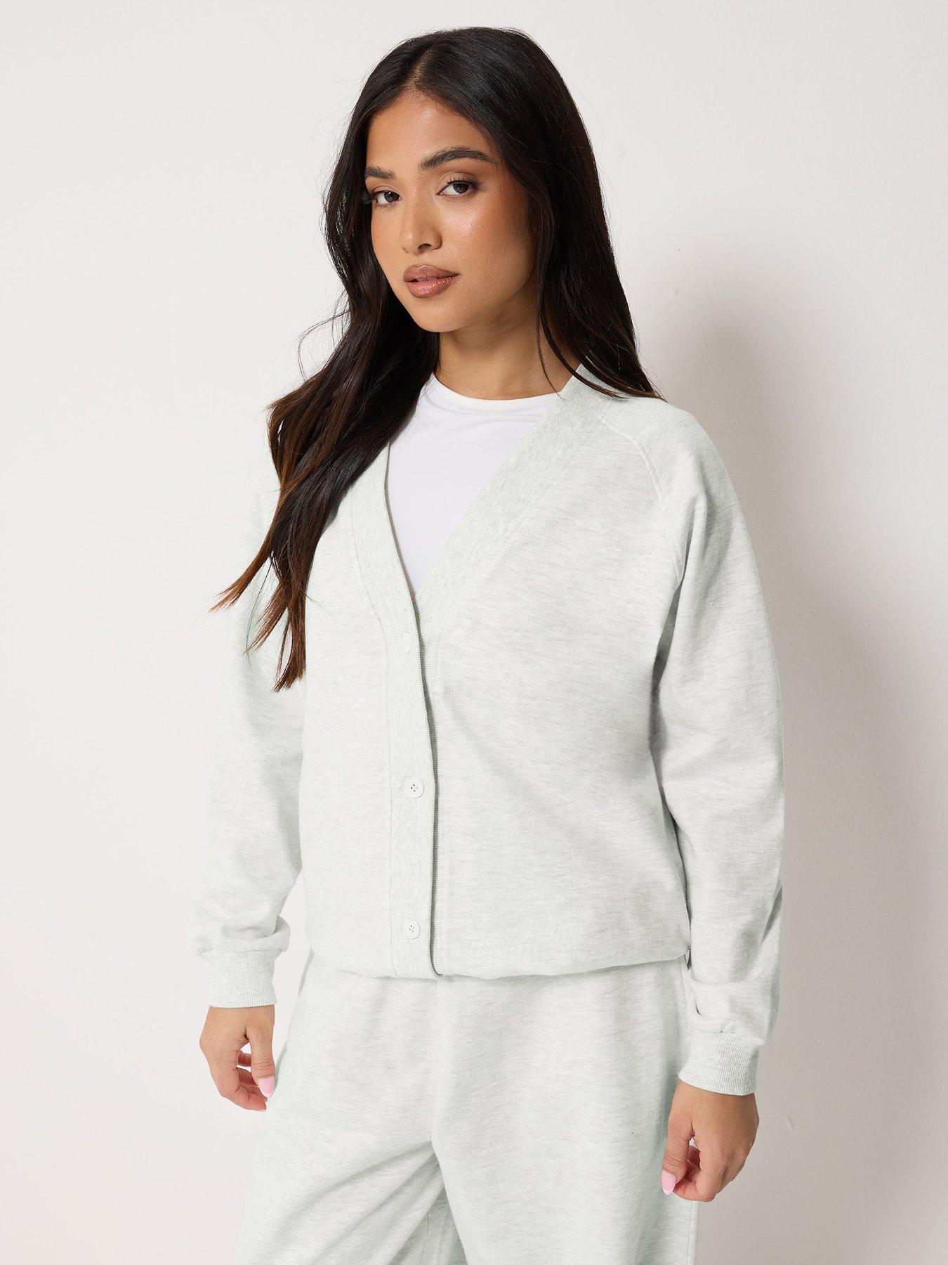 Image 1 of 5 of PixieGirl Petite Sweat Cardigan - Grey